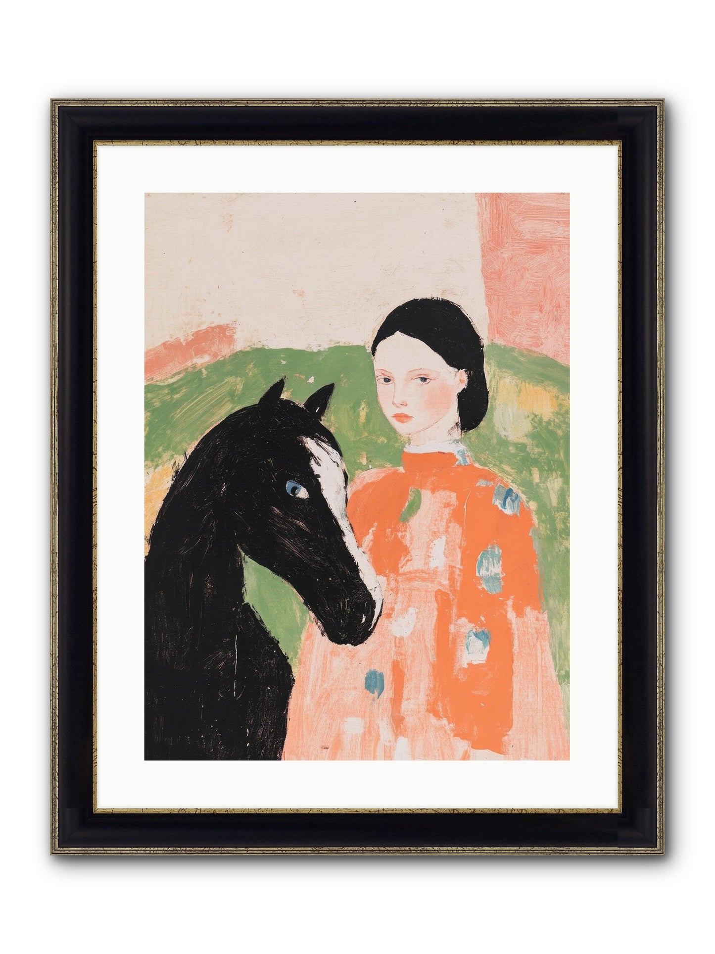 Homestead Heartstrings Framed Print - Black & Gold 18x24