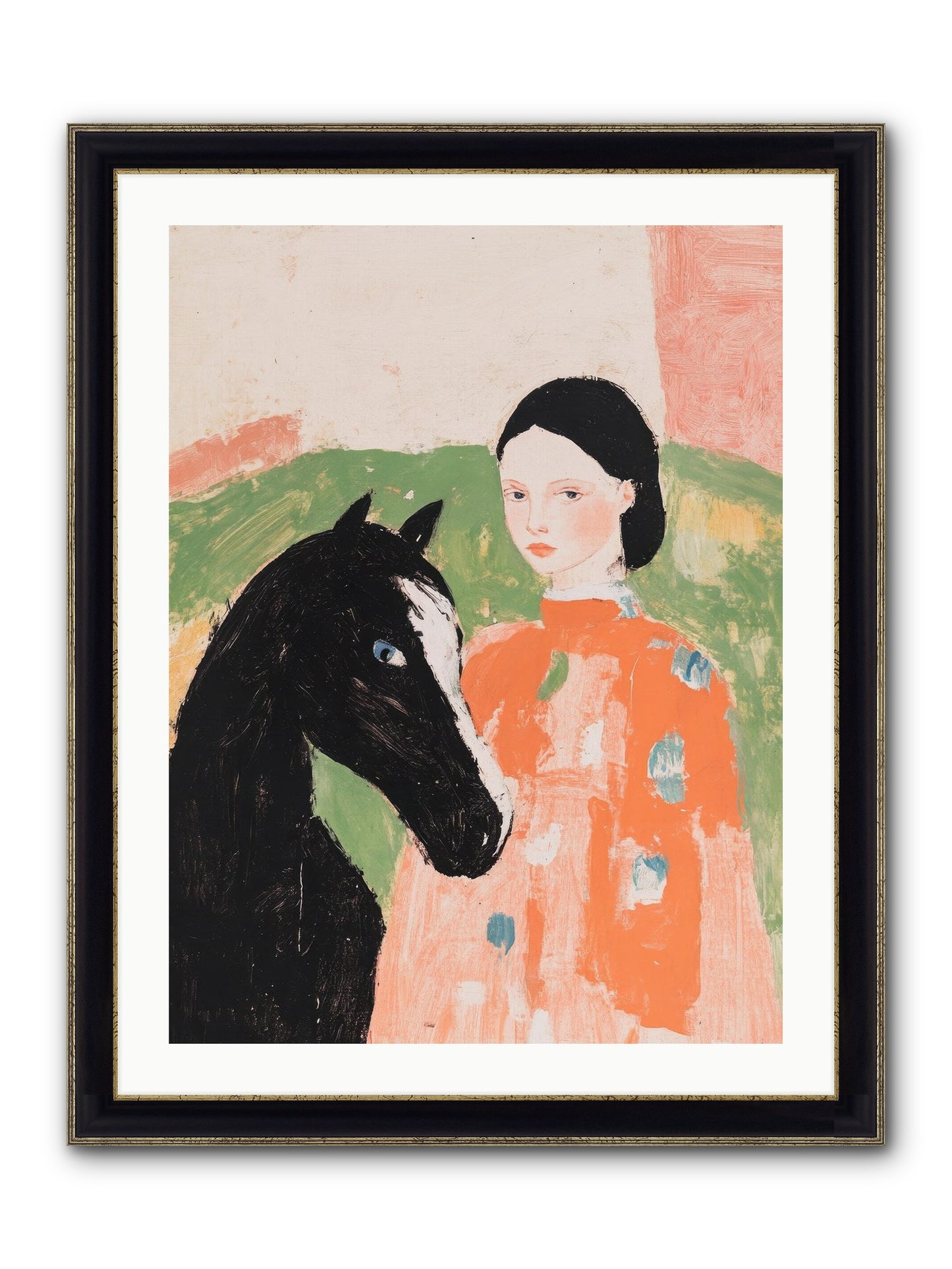 Homestead Heartstrings Framed Print - Black & Gold 24x32
