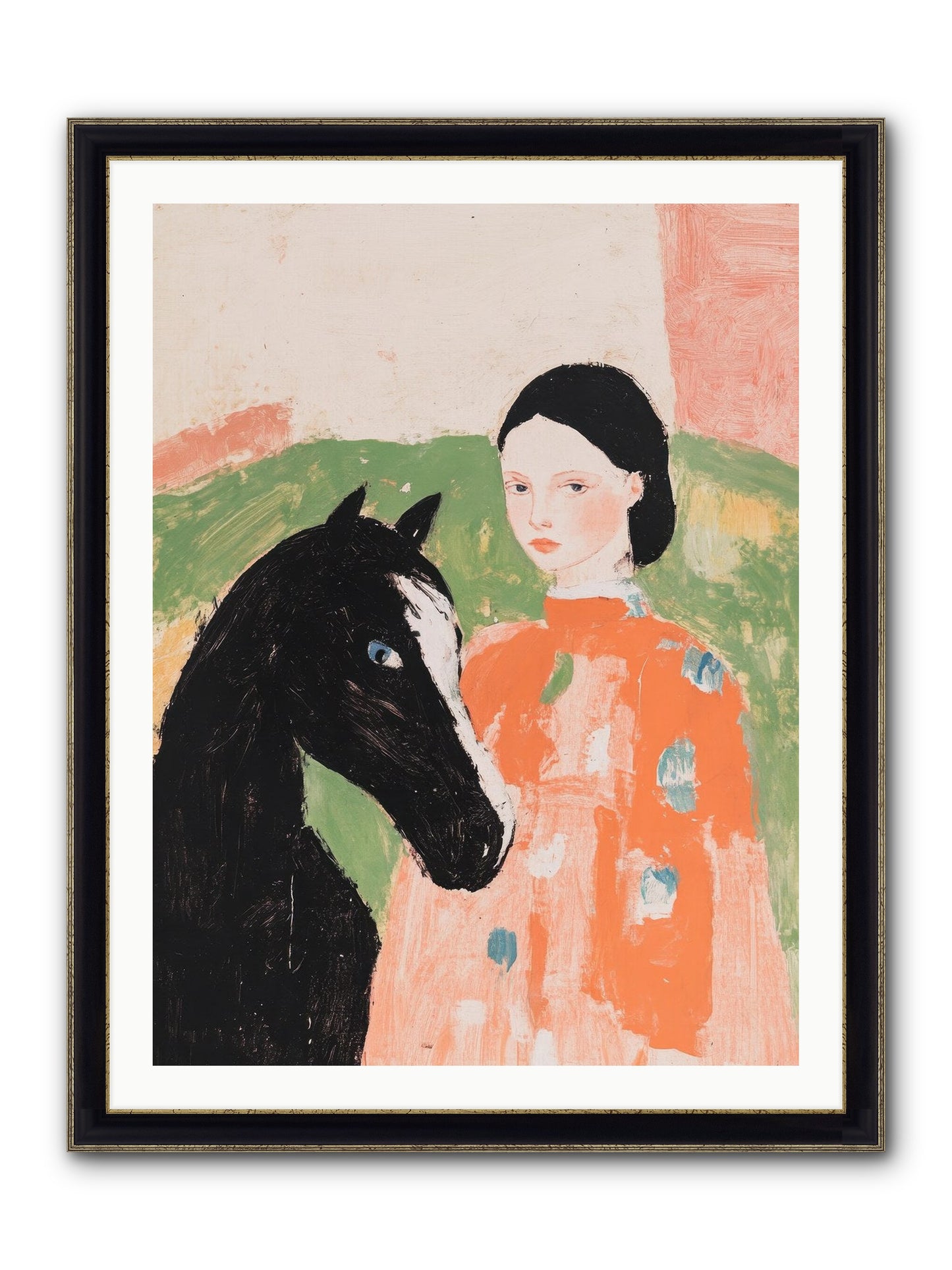 Homestead Heartstrings Framed Print - Black & Gold 30x40