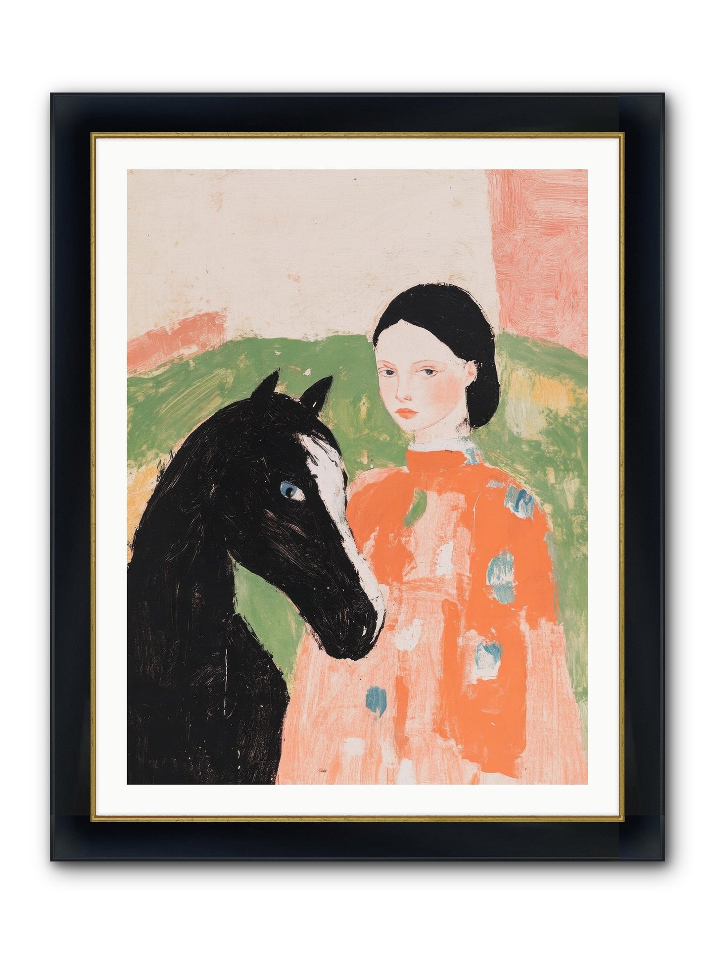 Homestead Heartstrings Framed Print - Wide Black w/Gold 30x40