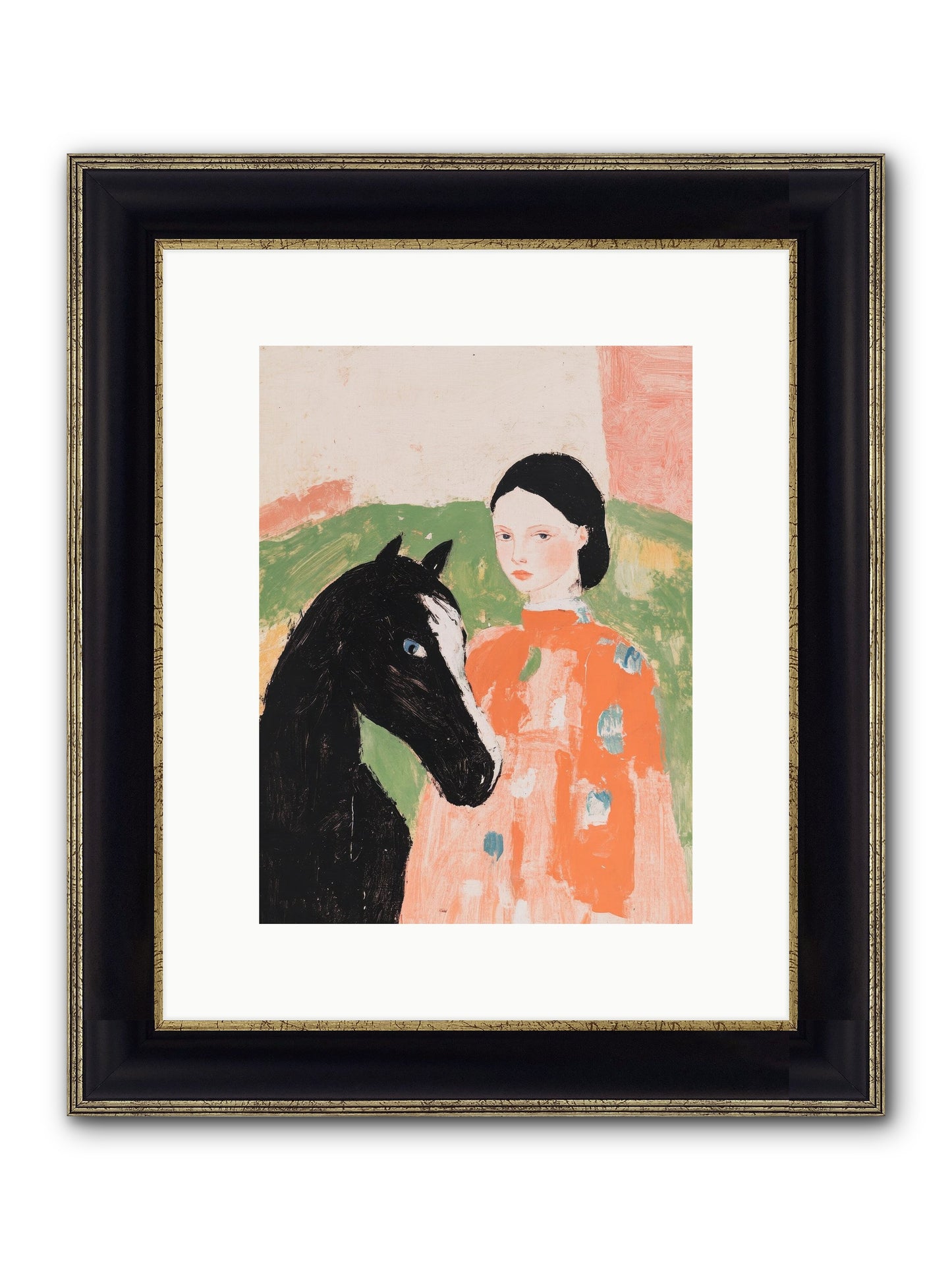 Homestead Heartstrings Framed Print - Black & Gold 9x12