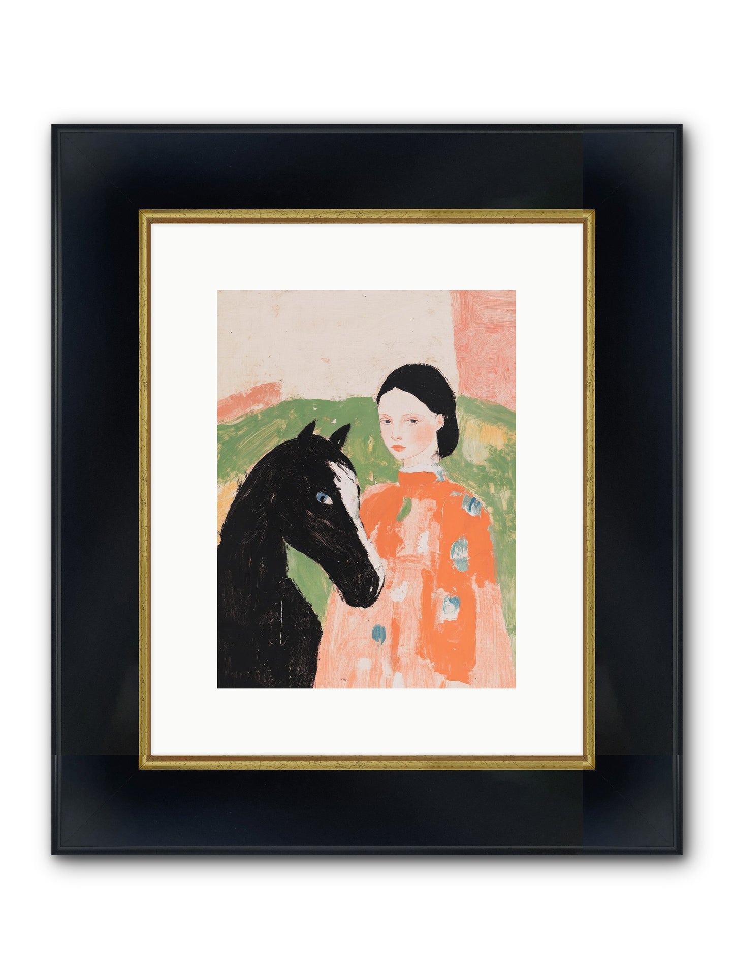 Homestead Heartstrings Framed Print - Wide Black w/Gold 9x12
