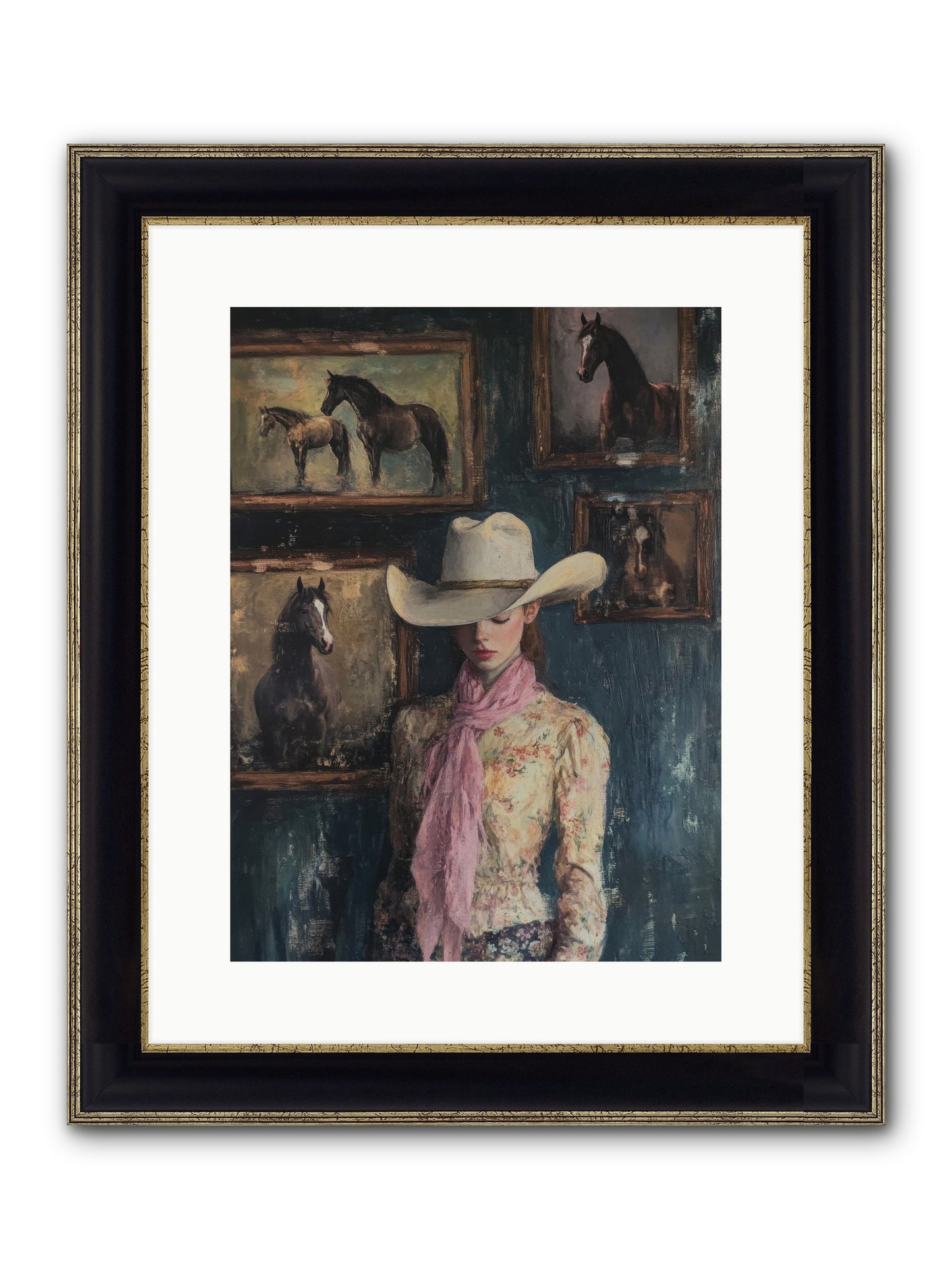 Homestead Heroine Framed Print - Black & Gold 12x16