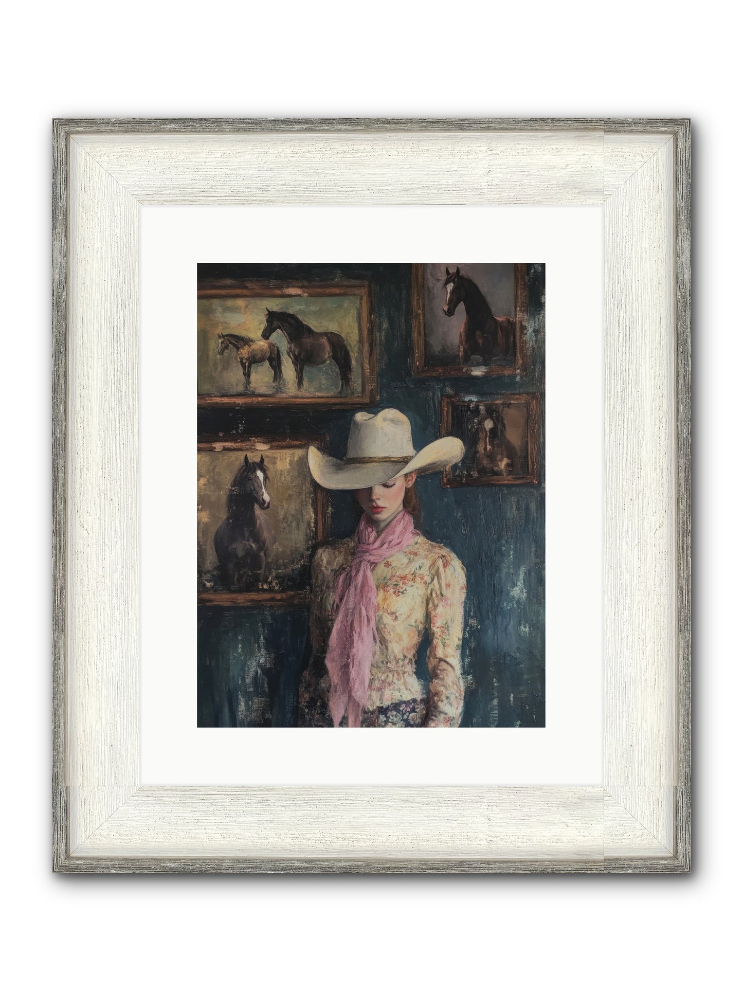 Homestead Heroine Framed Print - Driftwood White 12x16
