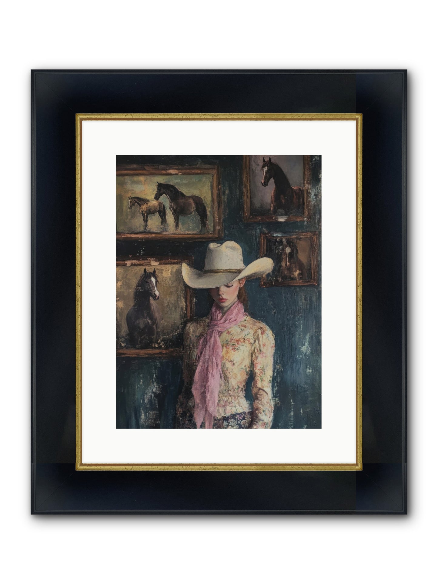 Homestead Heroine Framed Print - Wide Black w/Gold 12x16