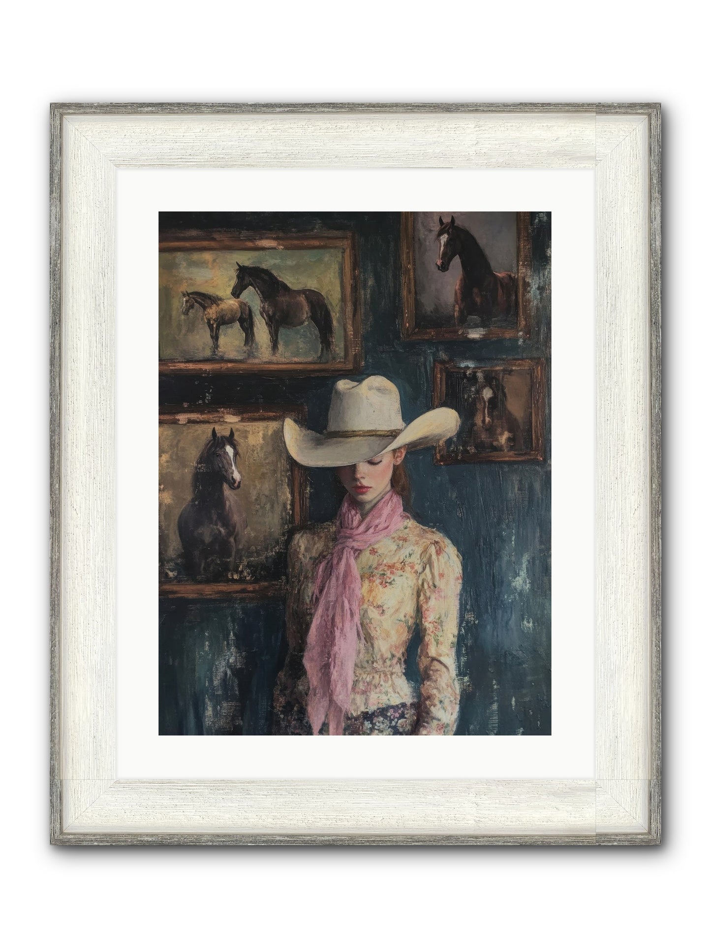 Homestead Heroine Framed Print - Driftwood White 18x24