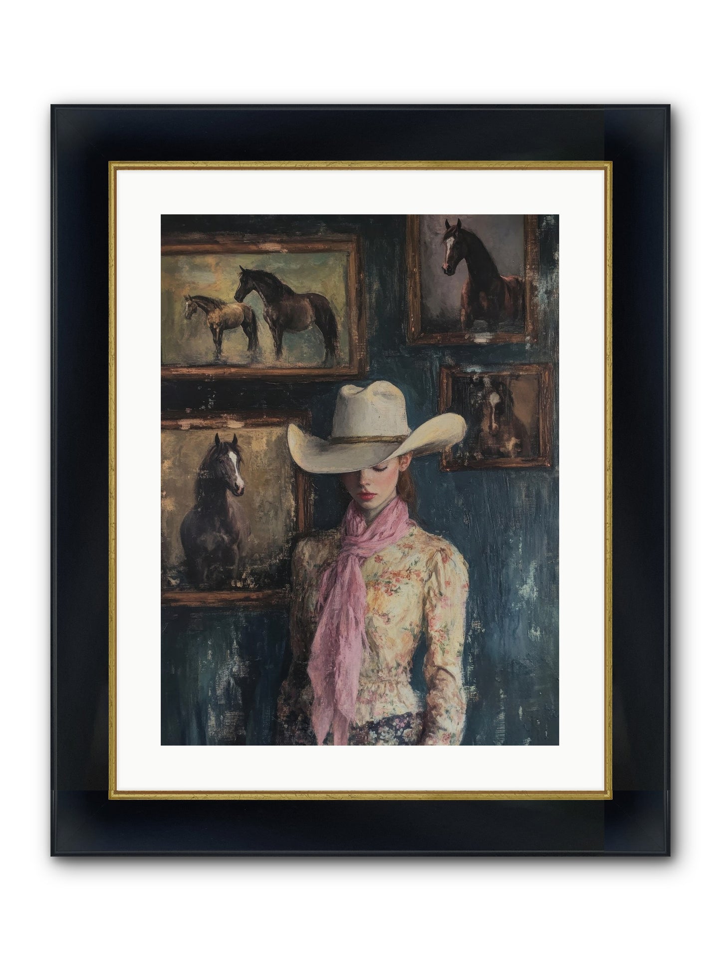 Homestead Heroine Framed Print - Wide Black w/Gold 18x24