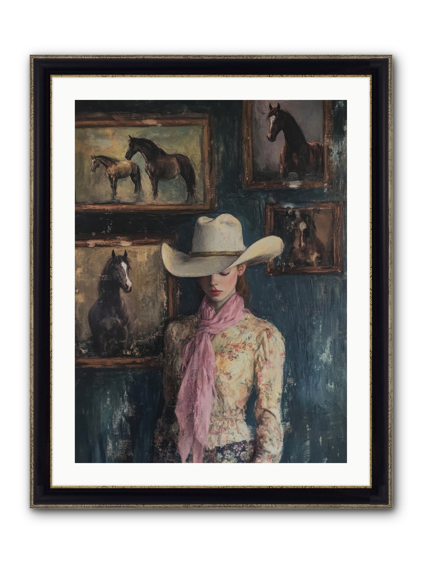 Homestead Heroine Framed Print - Black & Gold 24x32