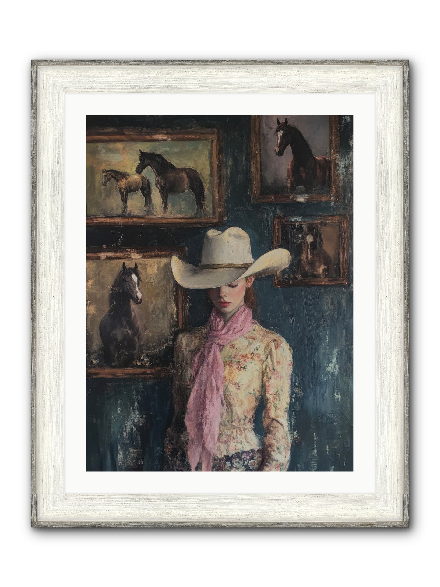 Homestead Heroine Framed Print - Driftwood White 24x32