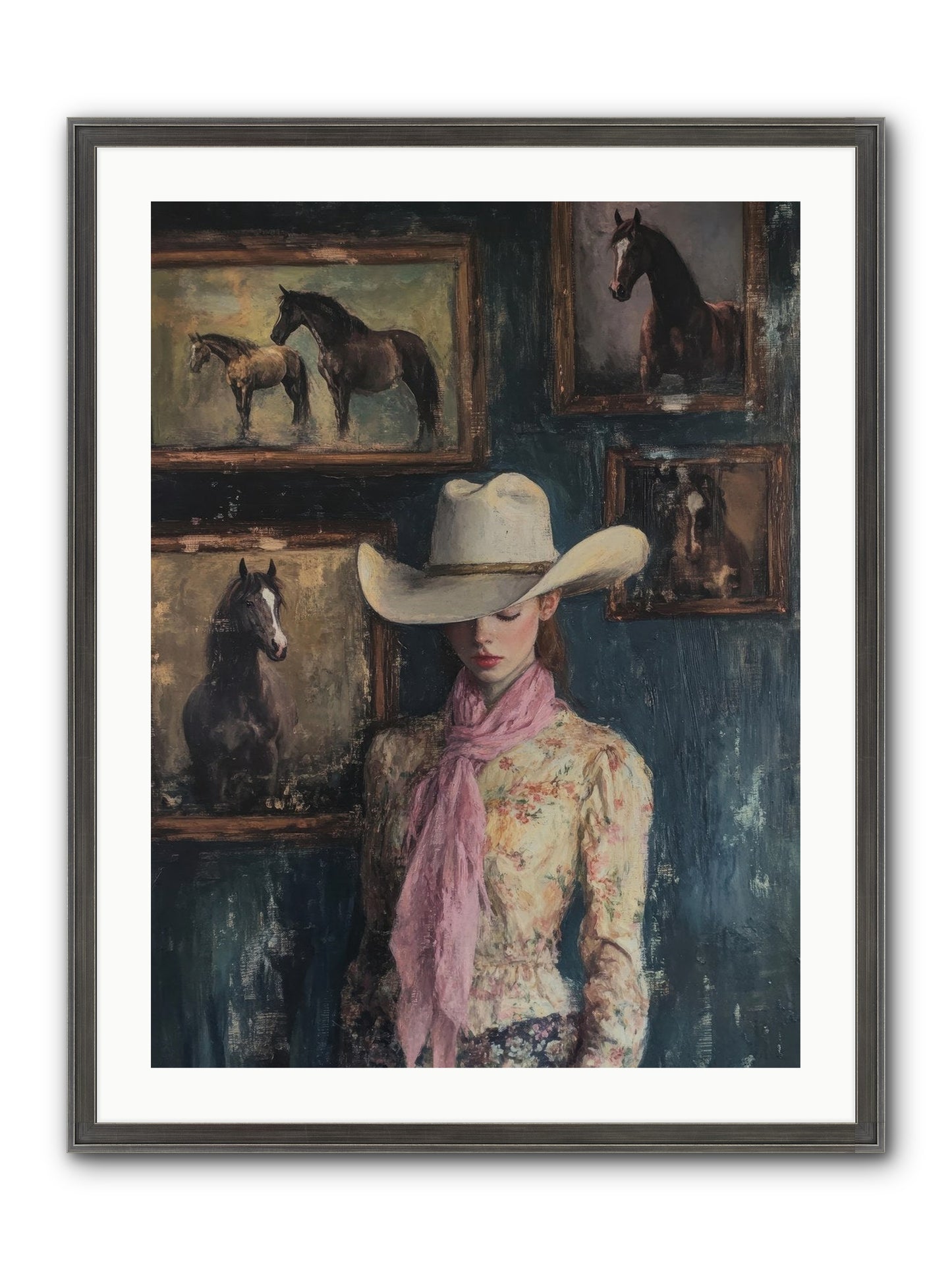 Homestead Heroine Framed Print - Slimwoods Black/Silver 24x32