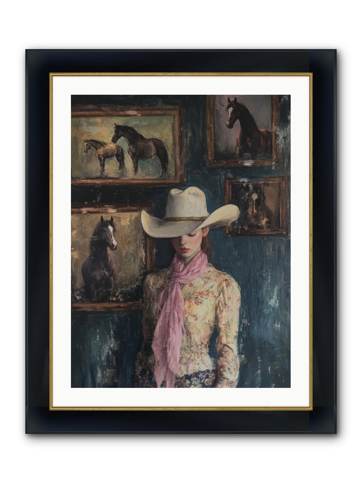 Homestead Heroine Framed Print - Wide Black w/Gold 24x32