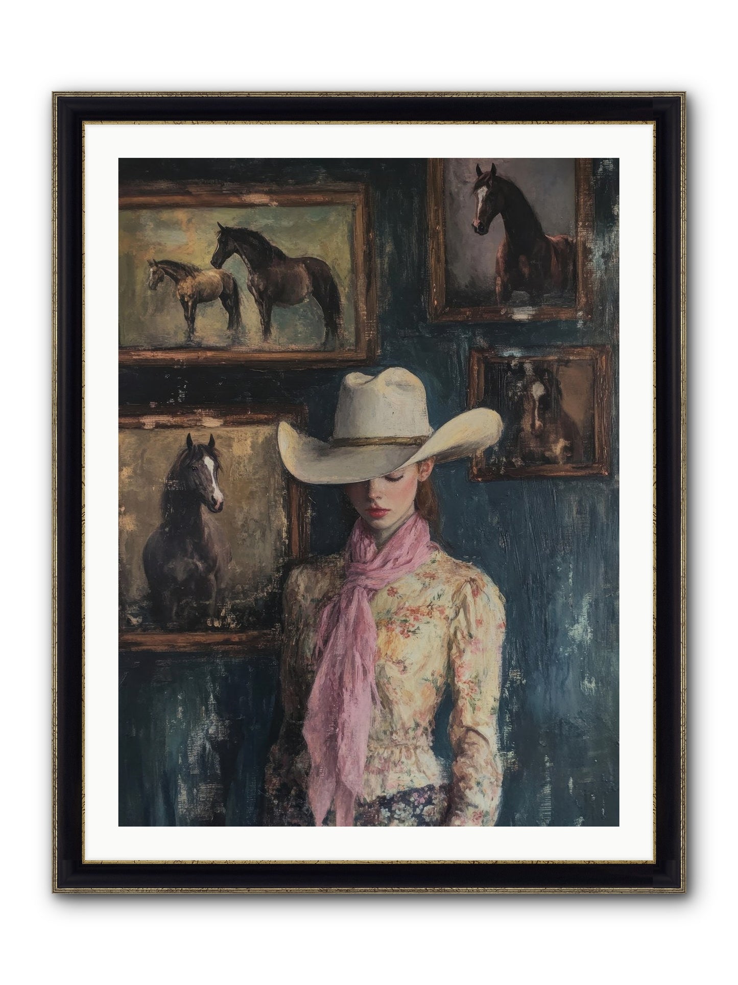 Homestead Heroine Framed Print - Black & Gold 30x40