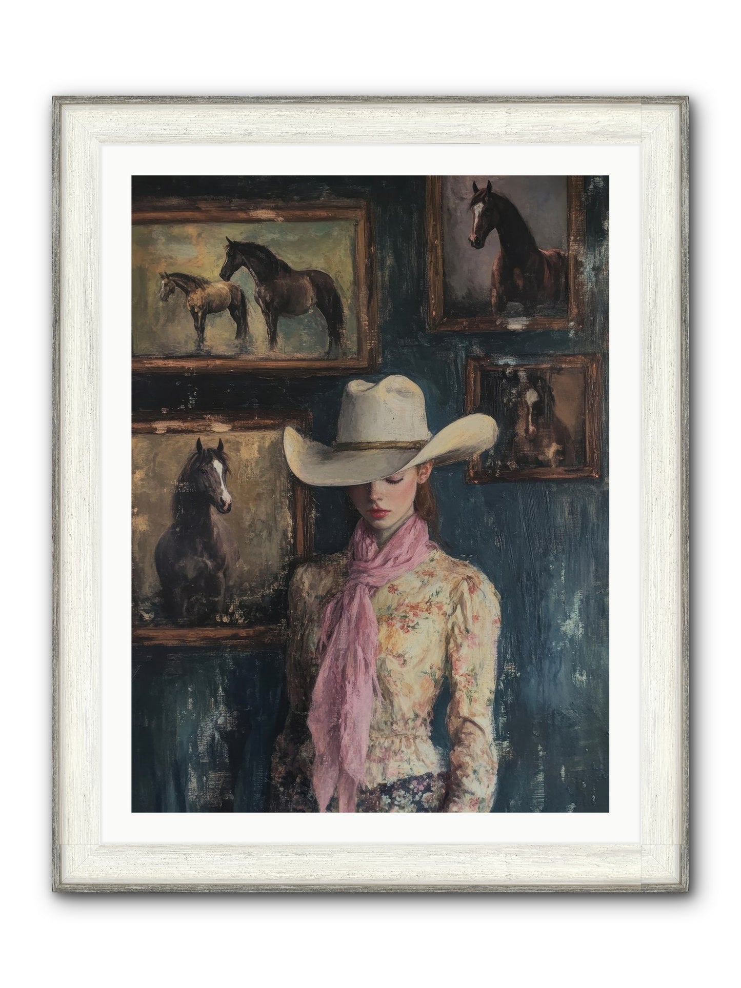 Homestead Heroine Framed Print - Driftwood White 30x40