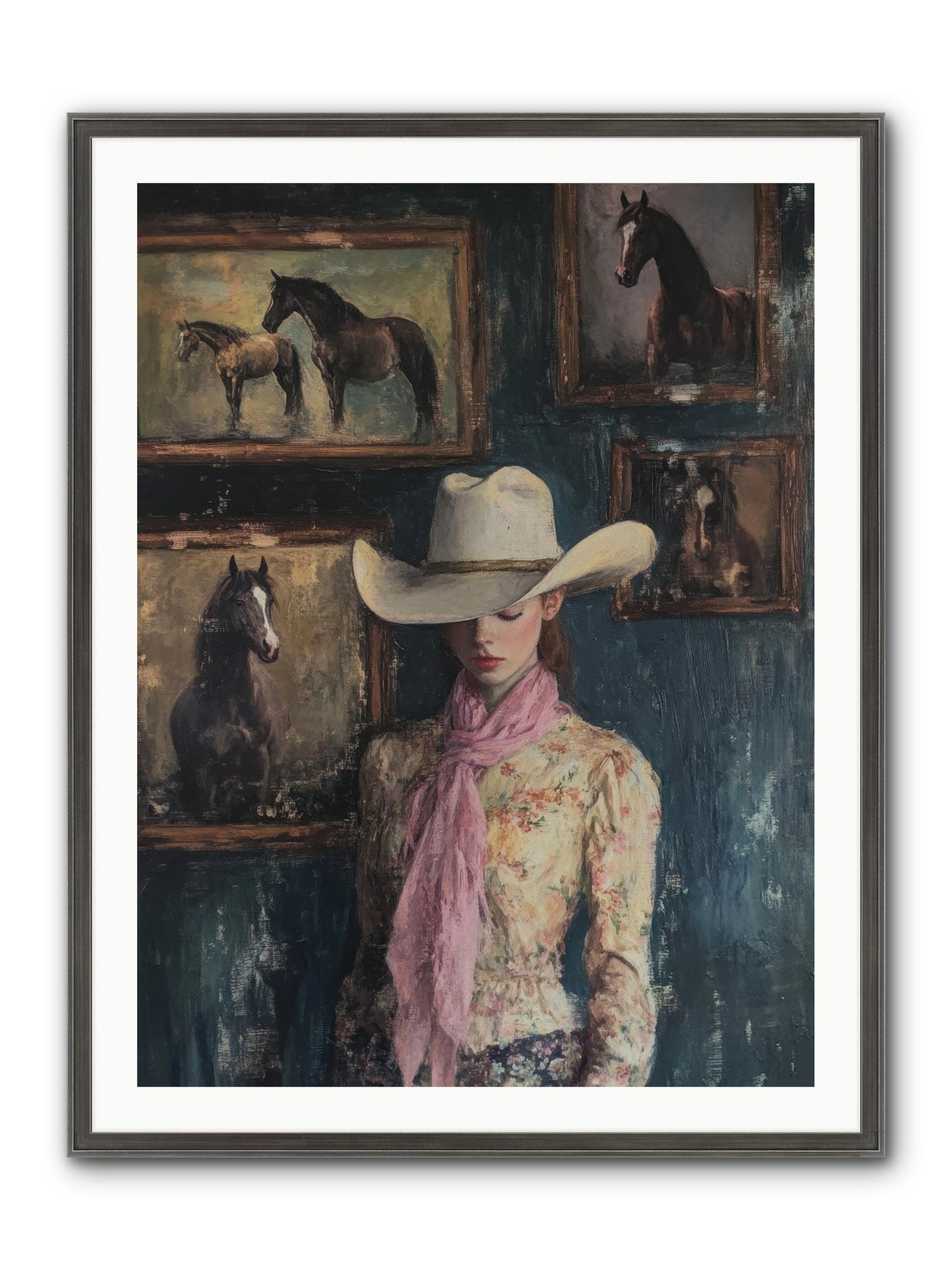 Homestead Heroine Framed Print - Slimwoods Black/Silver 30x40