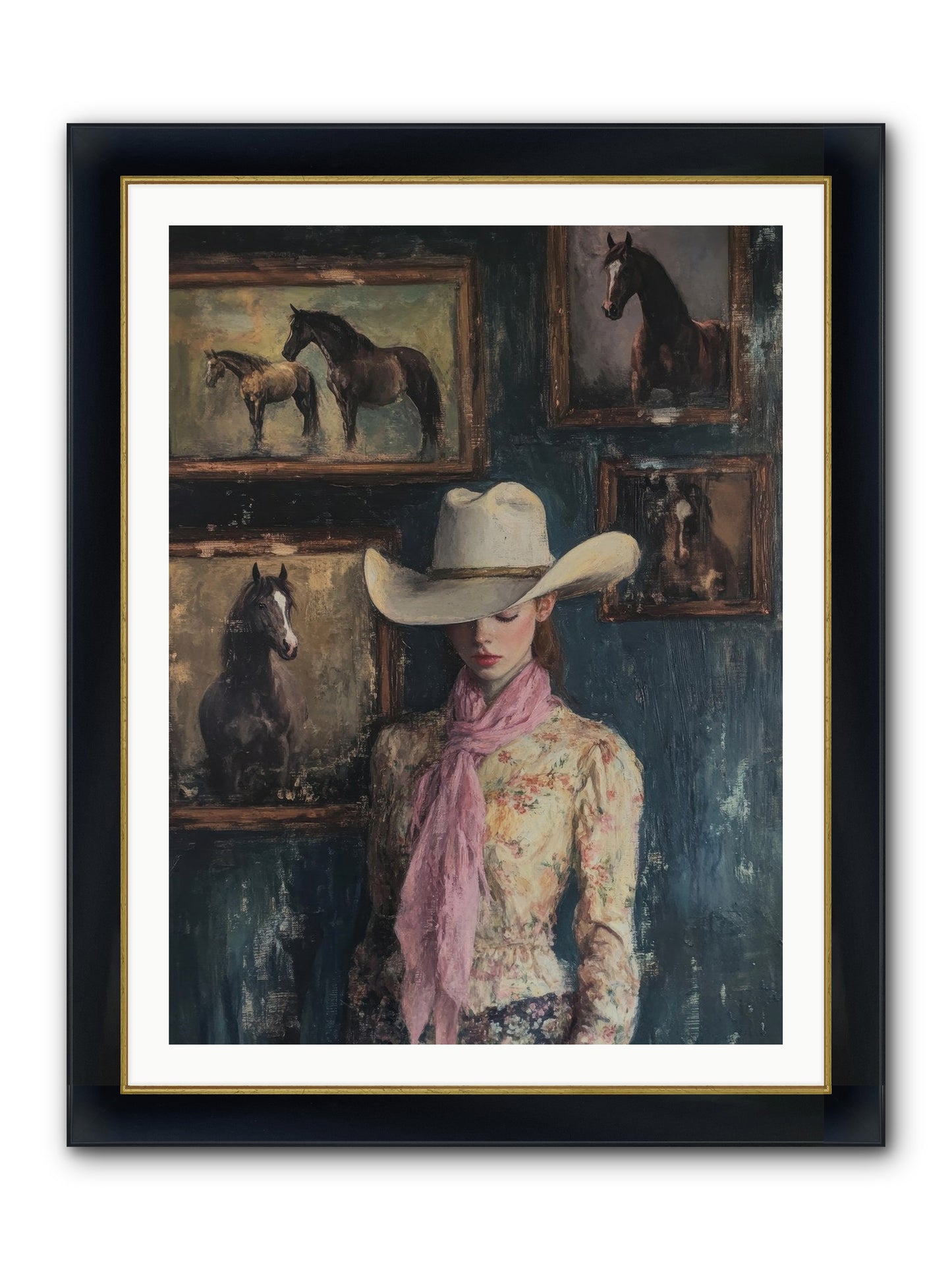 Homestead Heroine Framed Print - Wide Black w/Gold 30x40