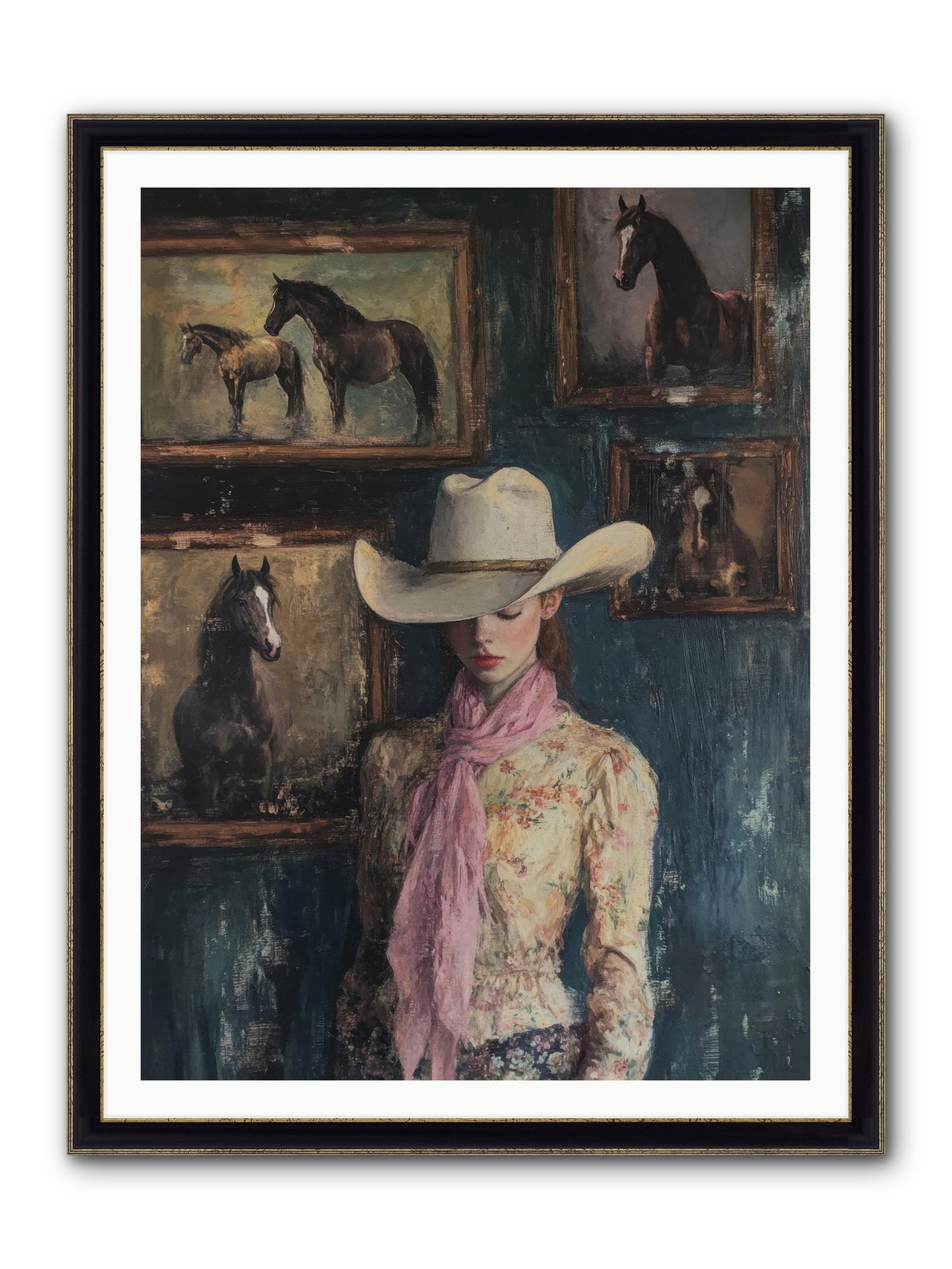 Homestead Heroine Framed Print - Black & Gold 36x48