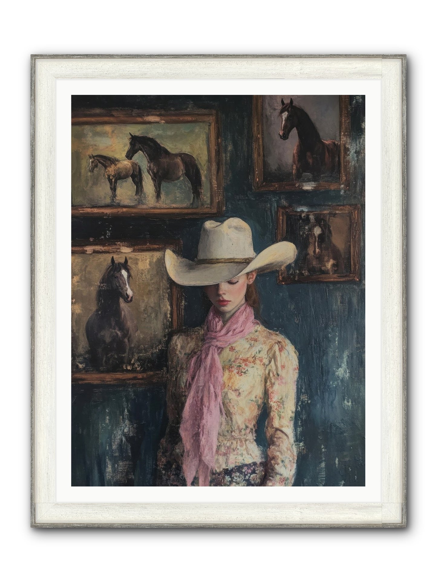 Homestead Heroine Framed Print - Driftwood White 36x48