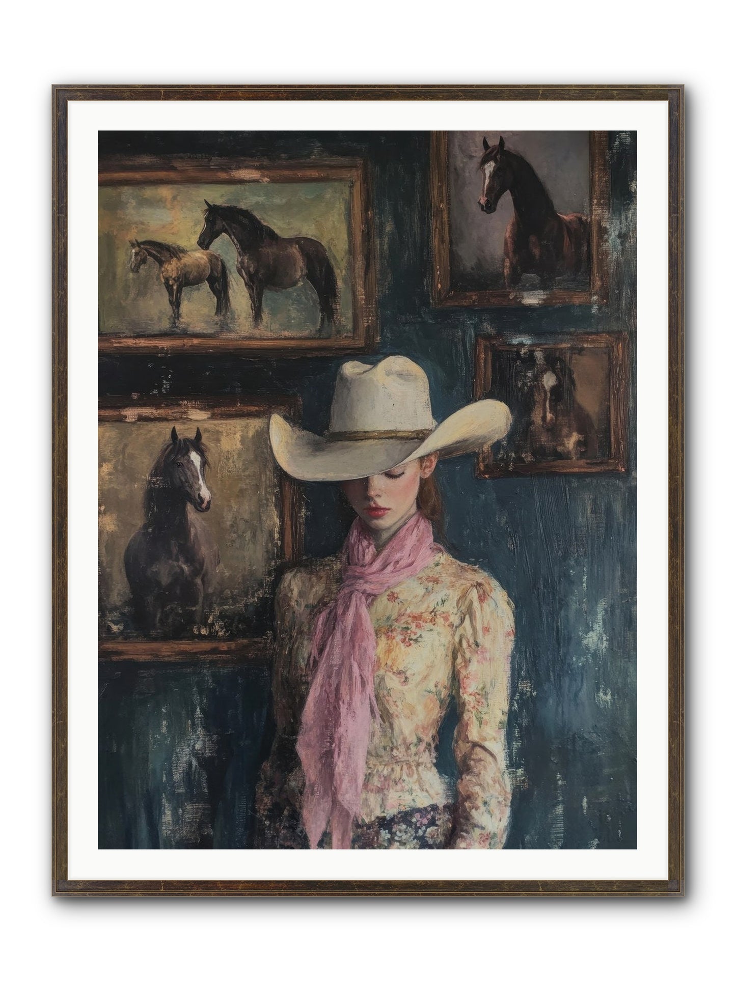 Homestead Heroine Framed Print - Slimwoods Black/Gold 36x48