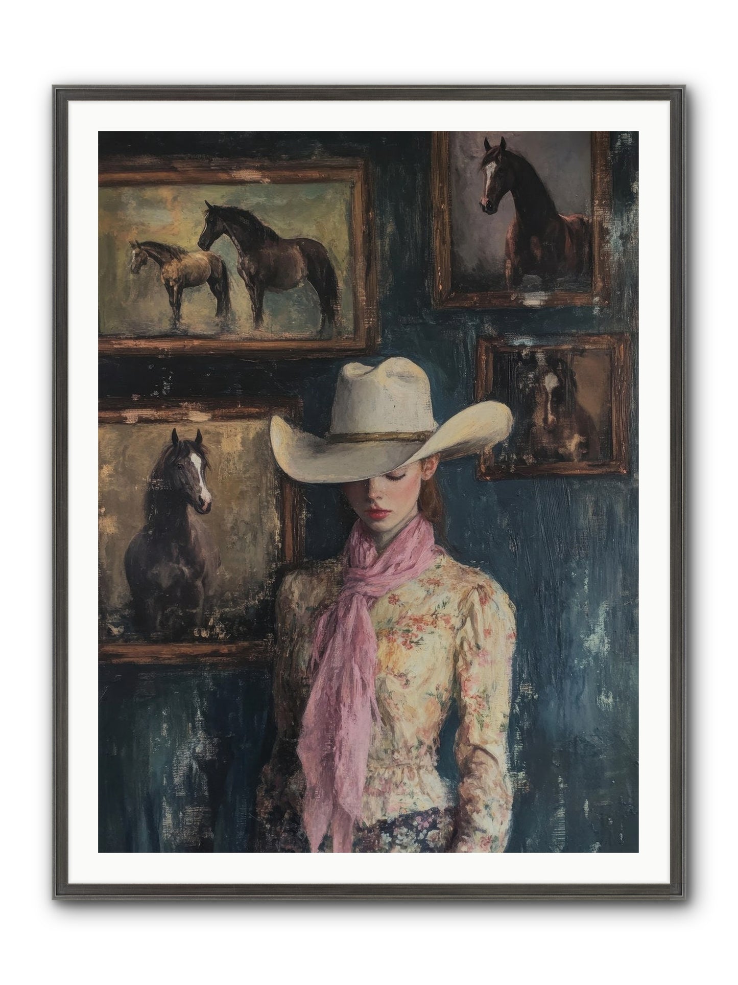 Homestead Heroine Framed Print - Slimwoods Black/Silver 36x48