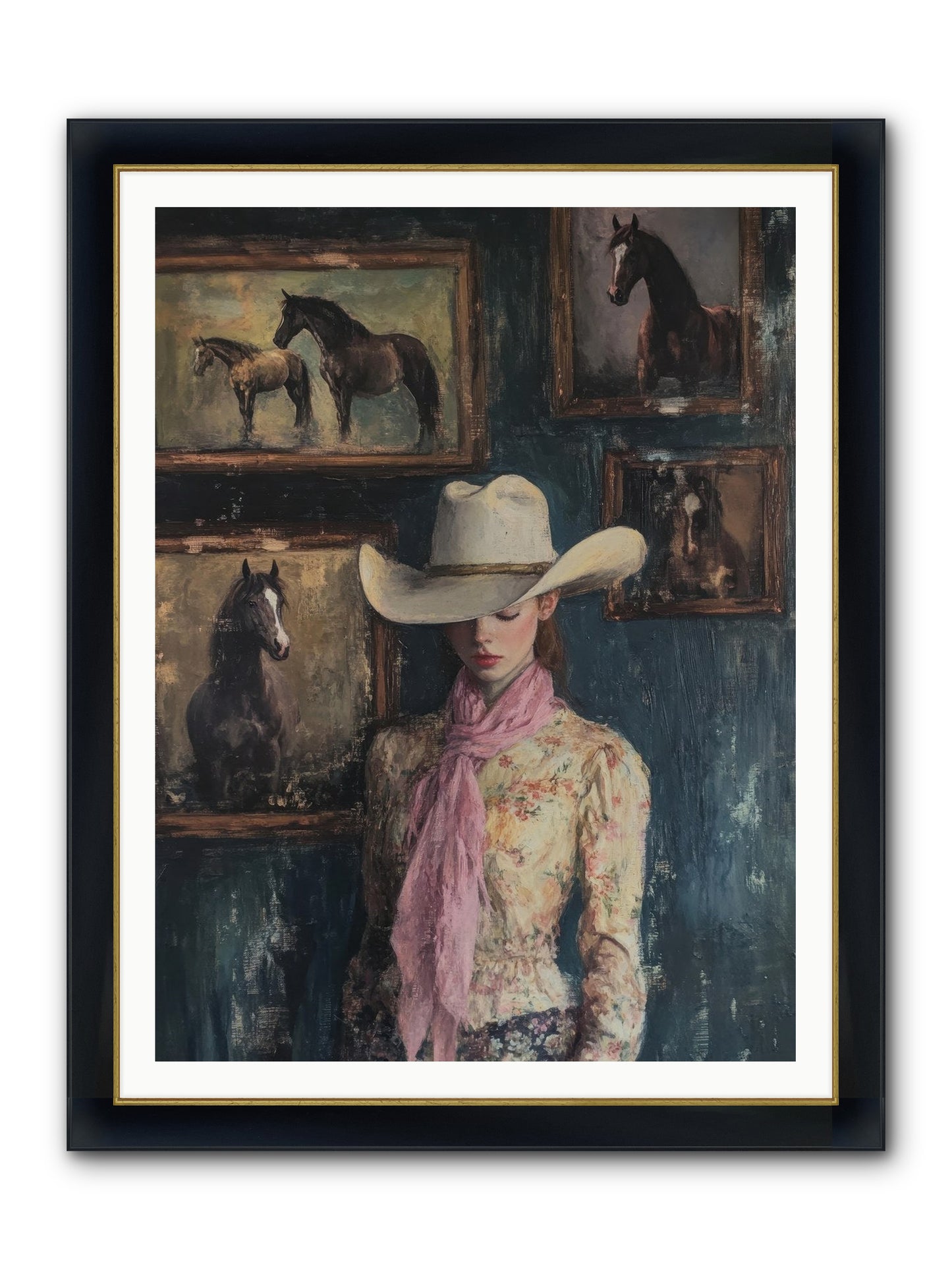 Homestead Heroine Framed Print - Wide Black w/Gold 36x48