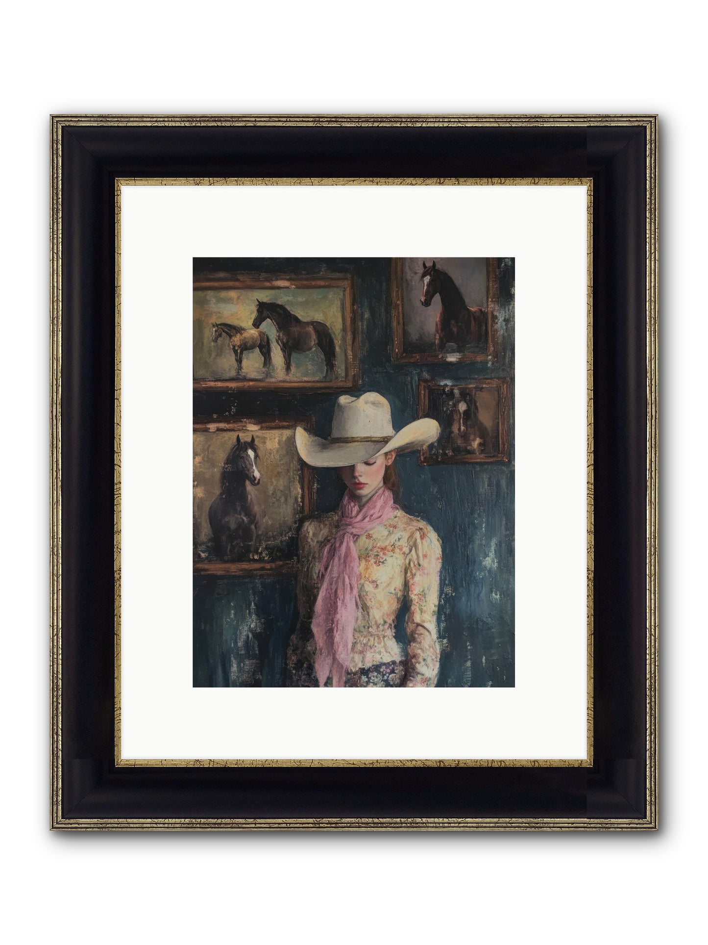 Homestead Heroine Framed Print - Black & Gold 9x12