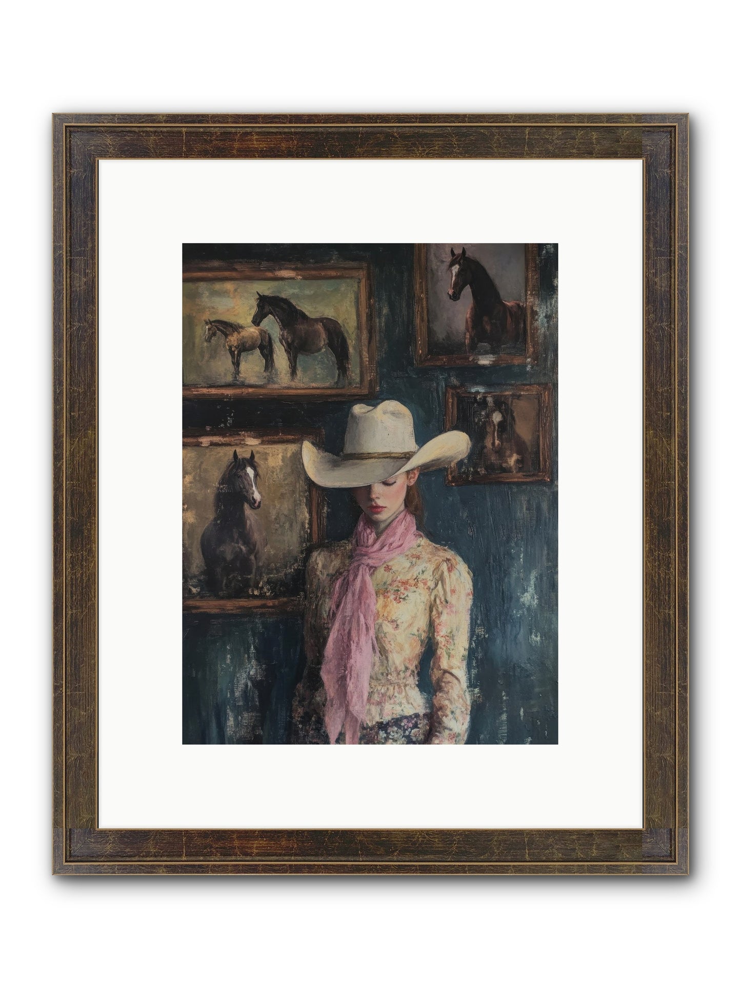 Homestead Heroine Framed Print - Slimwoods Black/Gold 9x12