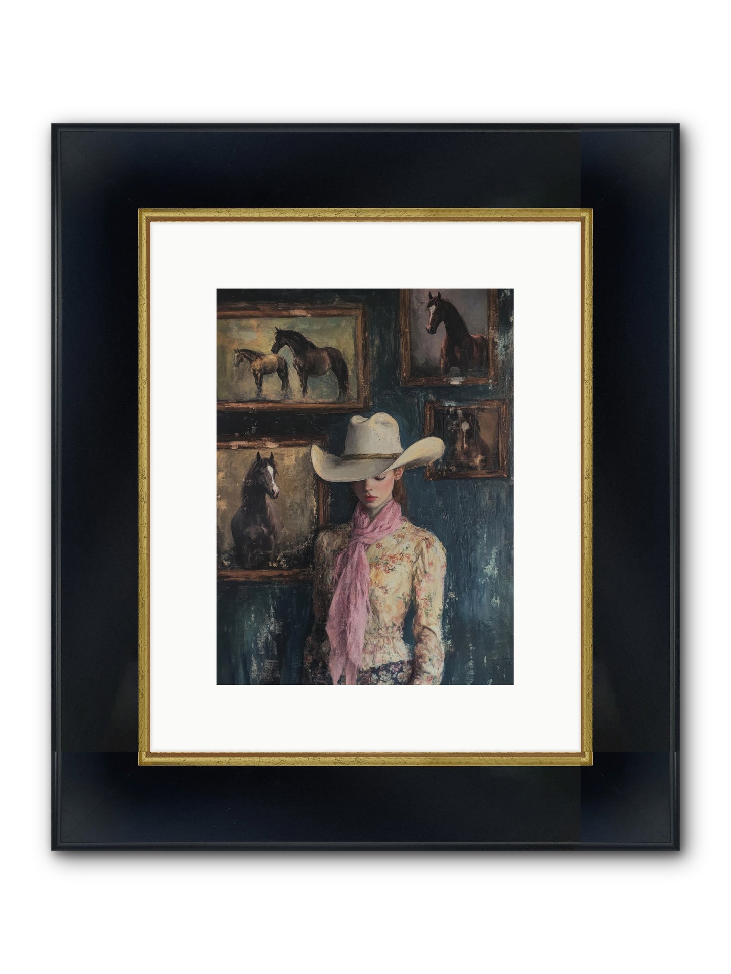 Homestead Heroine Framed Print - Wide Black w/Gold 9x12