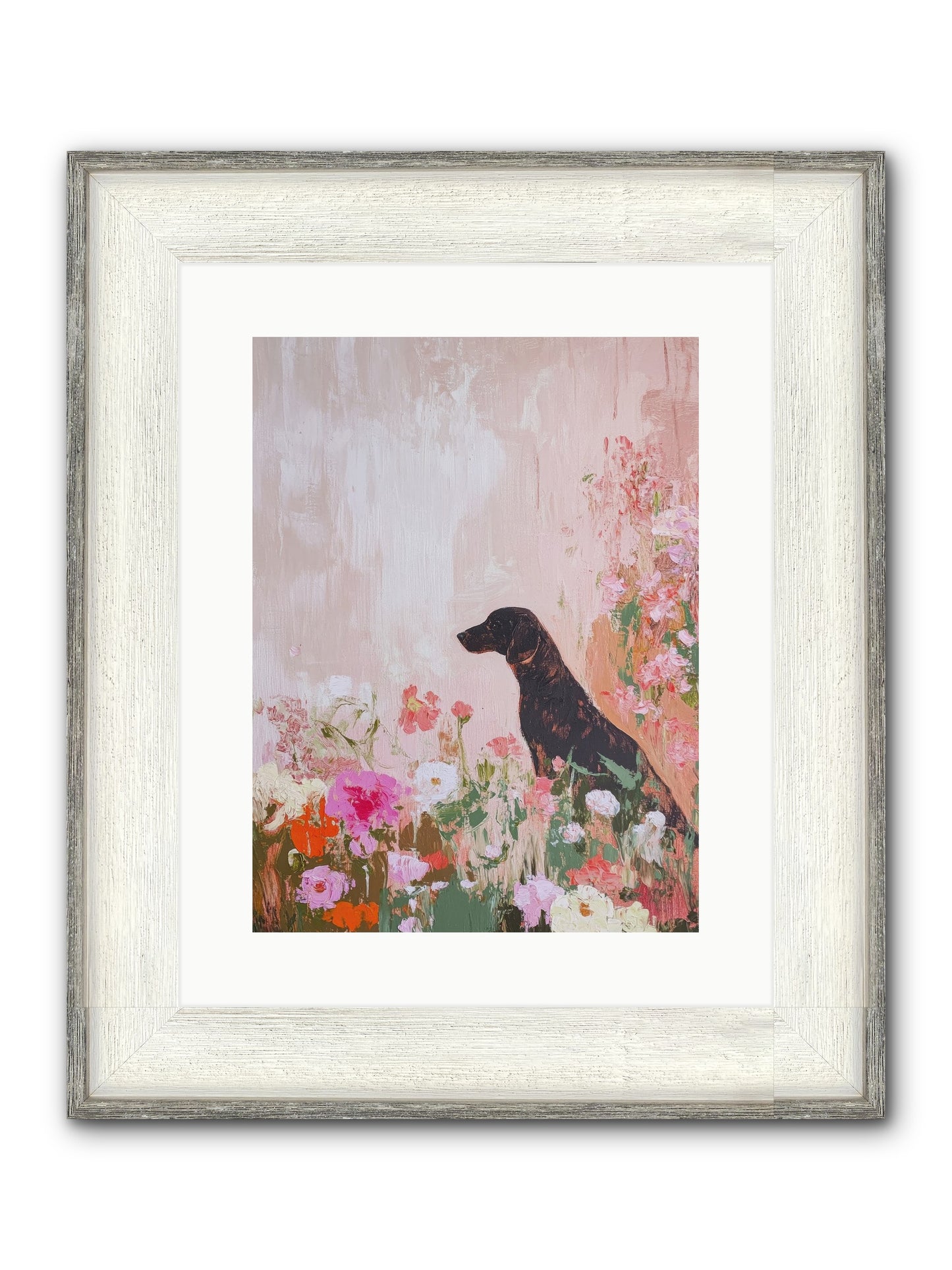 Honey Briar Framed Print - Driftwood White 12x16