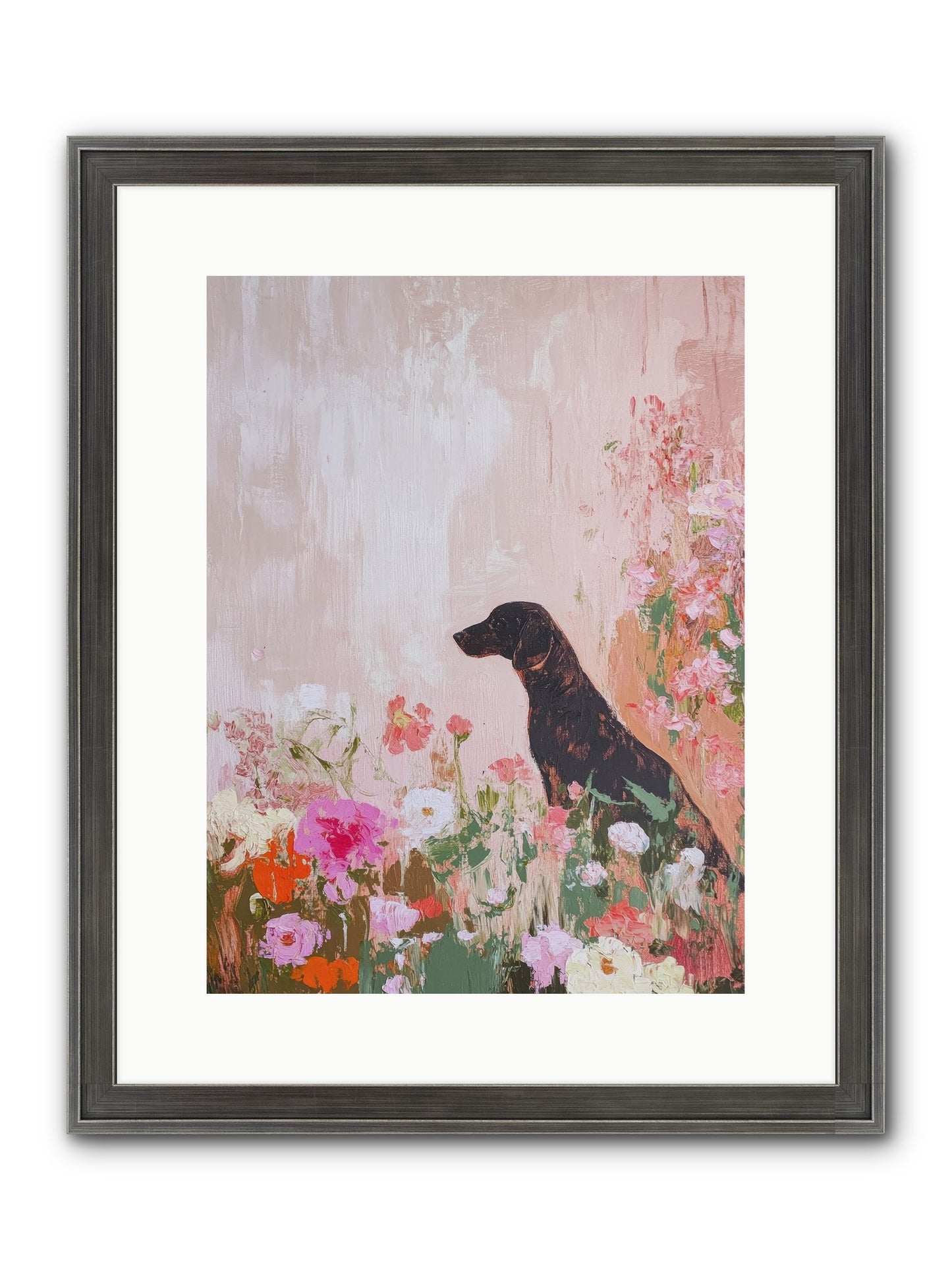 Honey Briar Framed Print - Slimwoods Black/Silver 12x16