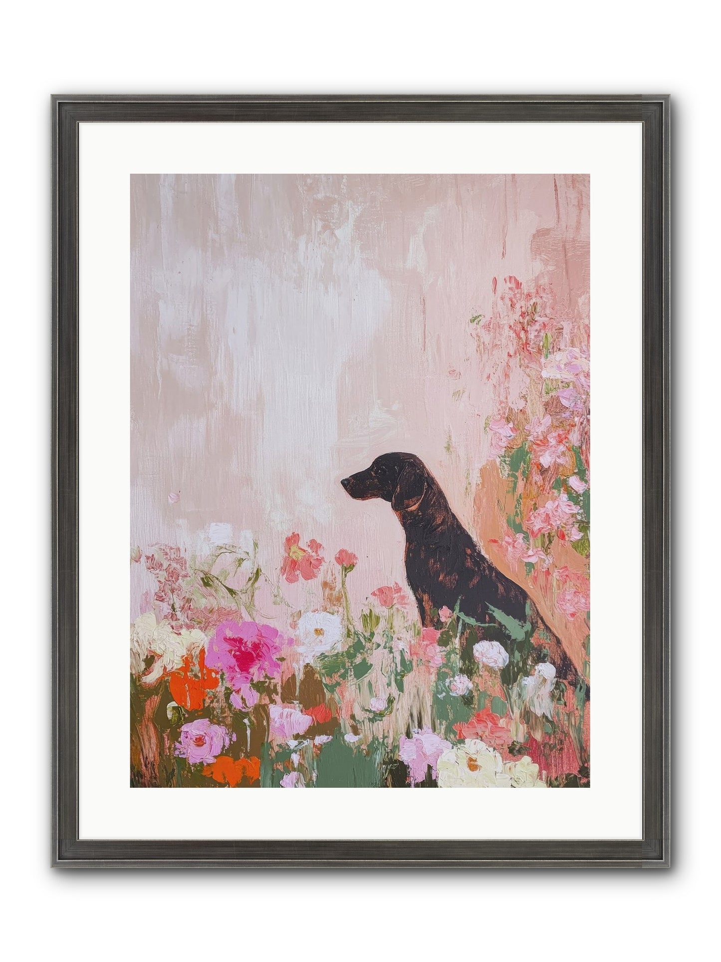 Honey Briar Framed Print - Slimwoods Black/Silver 18x24