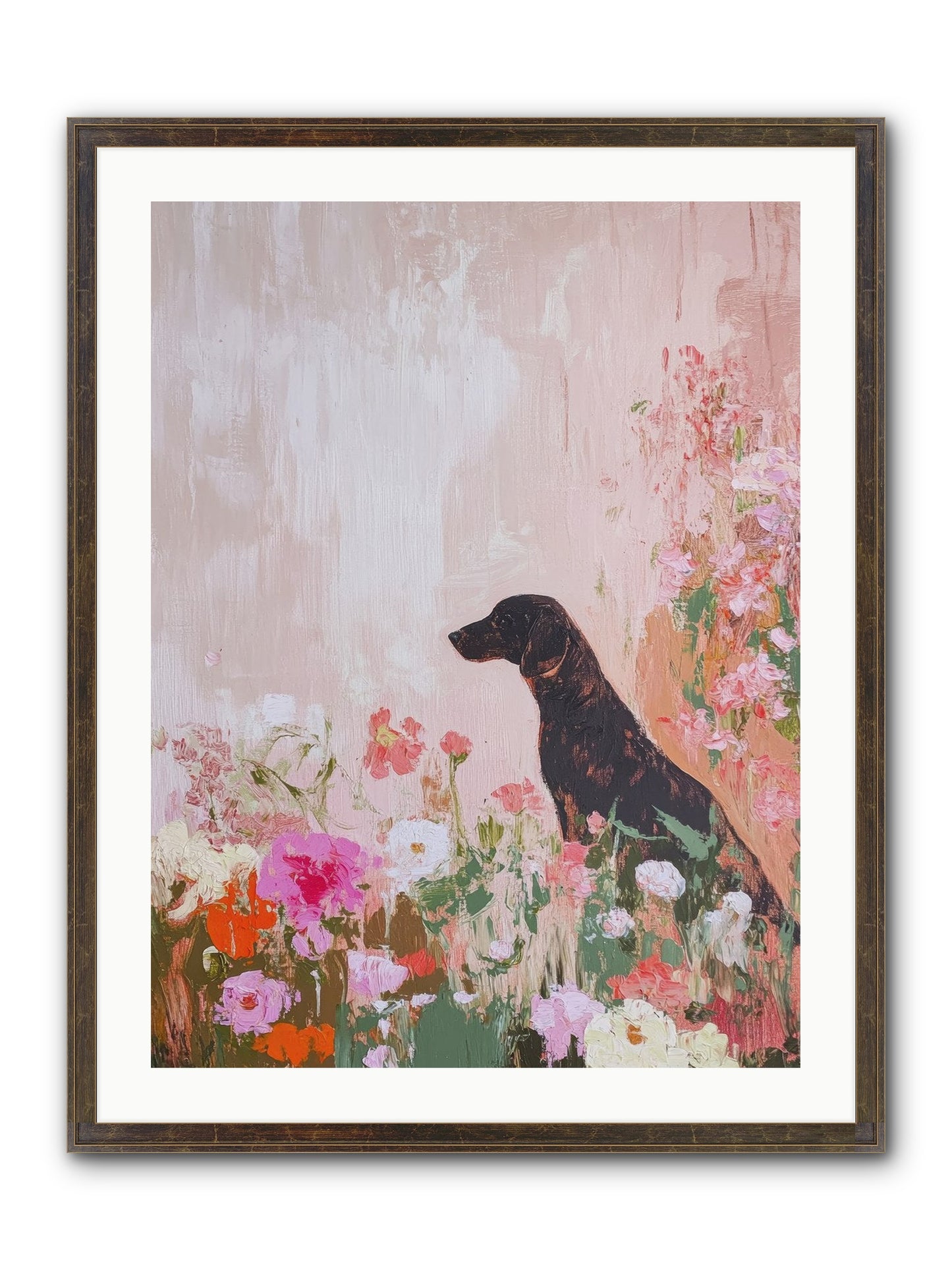 Honey Briar Framed Print - Slimwoods Black/Gold 24x32