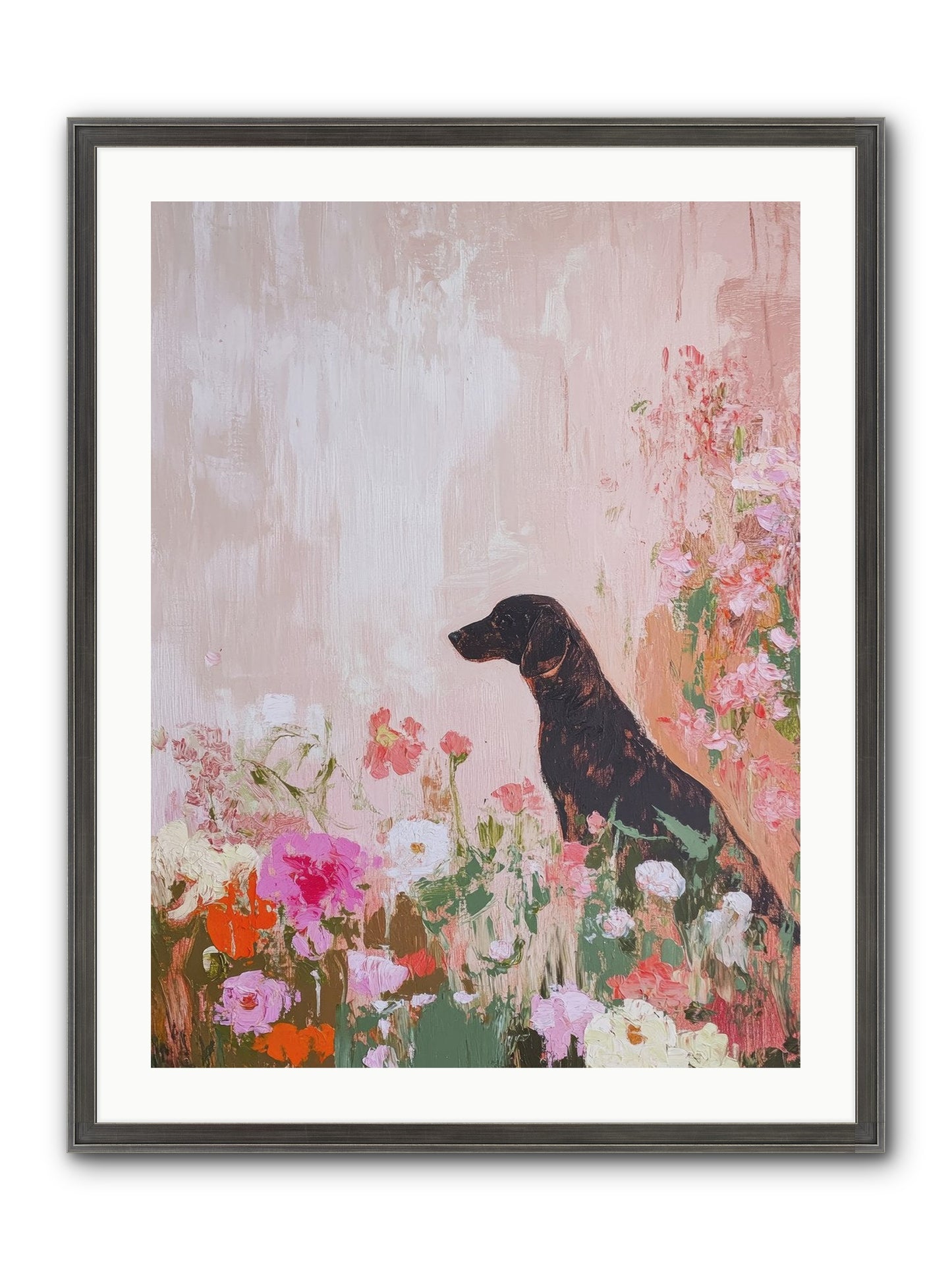 Honey Briar Framed Print - Slimwoods Black/Silver 24x32