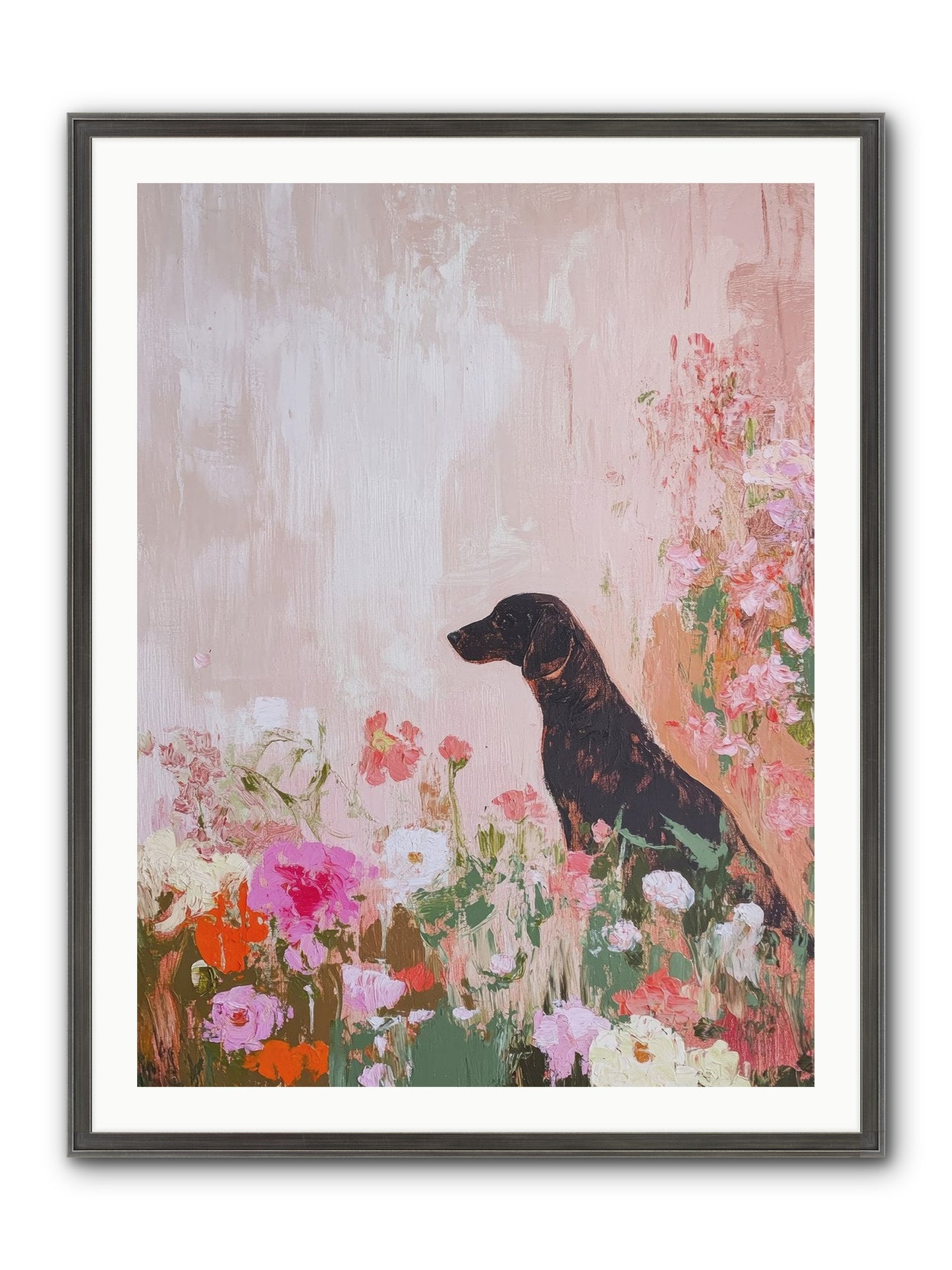 Honey Briar Framed Print - Slimwoods Black/Silver 30x40