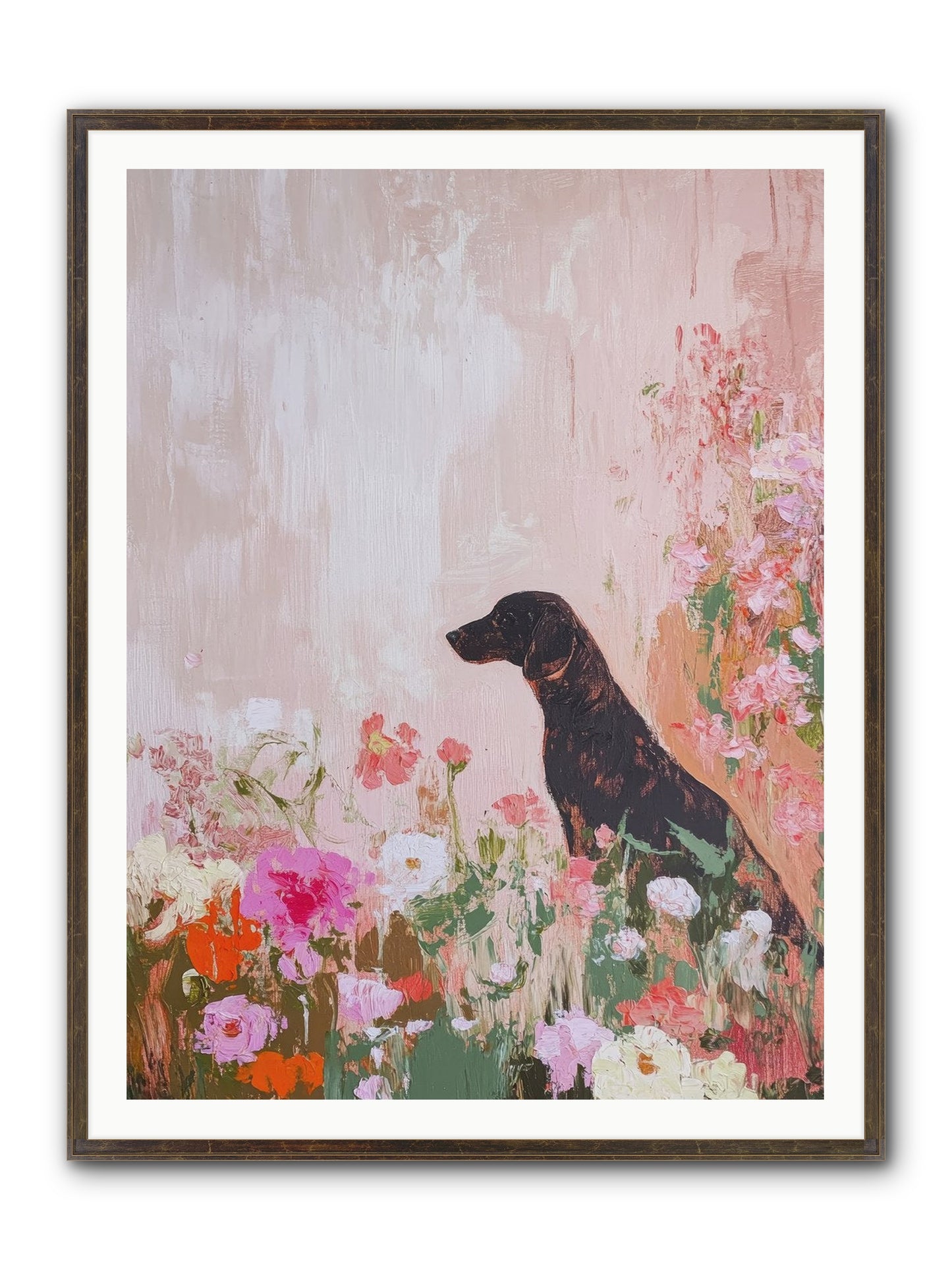 Honey Briar Framed Print - Slimwoods Black/Gold 36x48