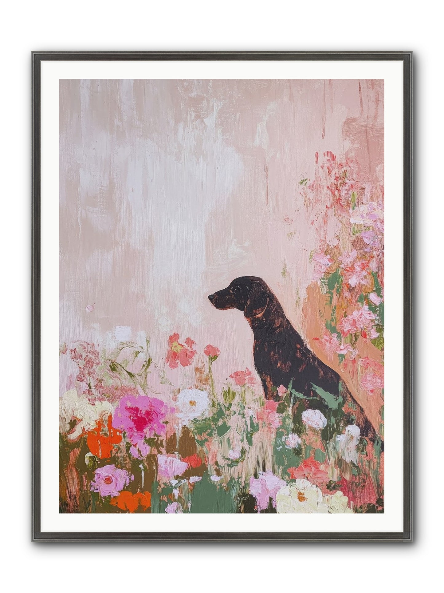 Honey Briar Framed Print - Slimwoods Black/Silver 36x48