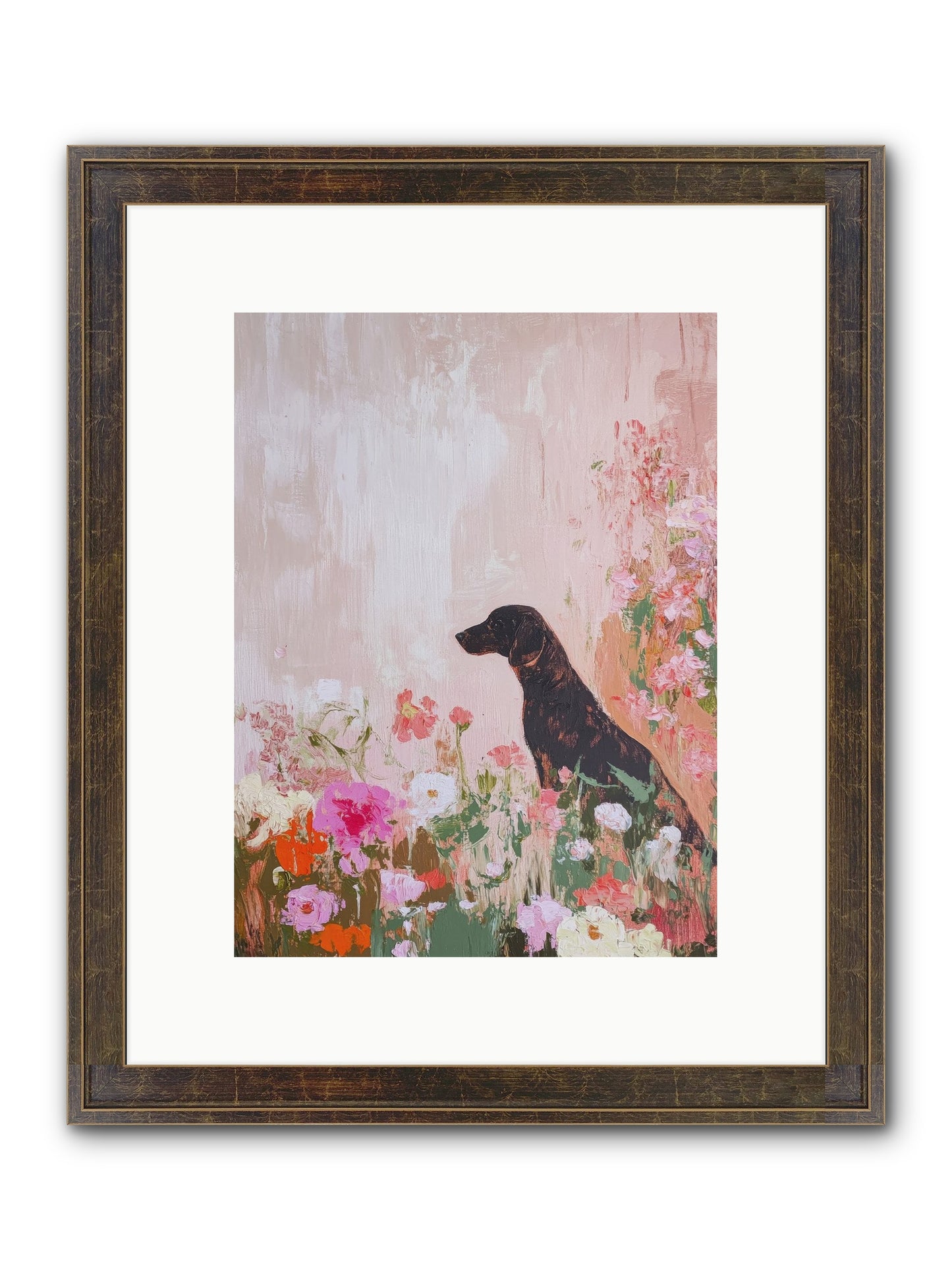 Honey Briar Framed Print - Slimwoods Black/Gold 9x12
