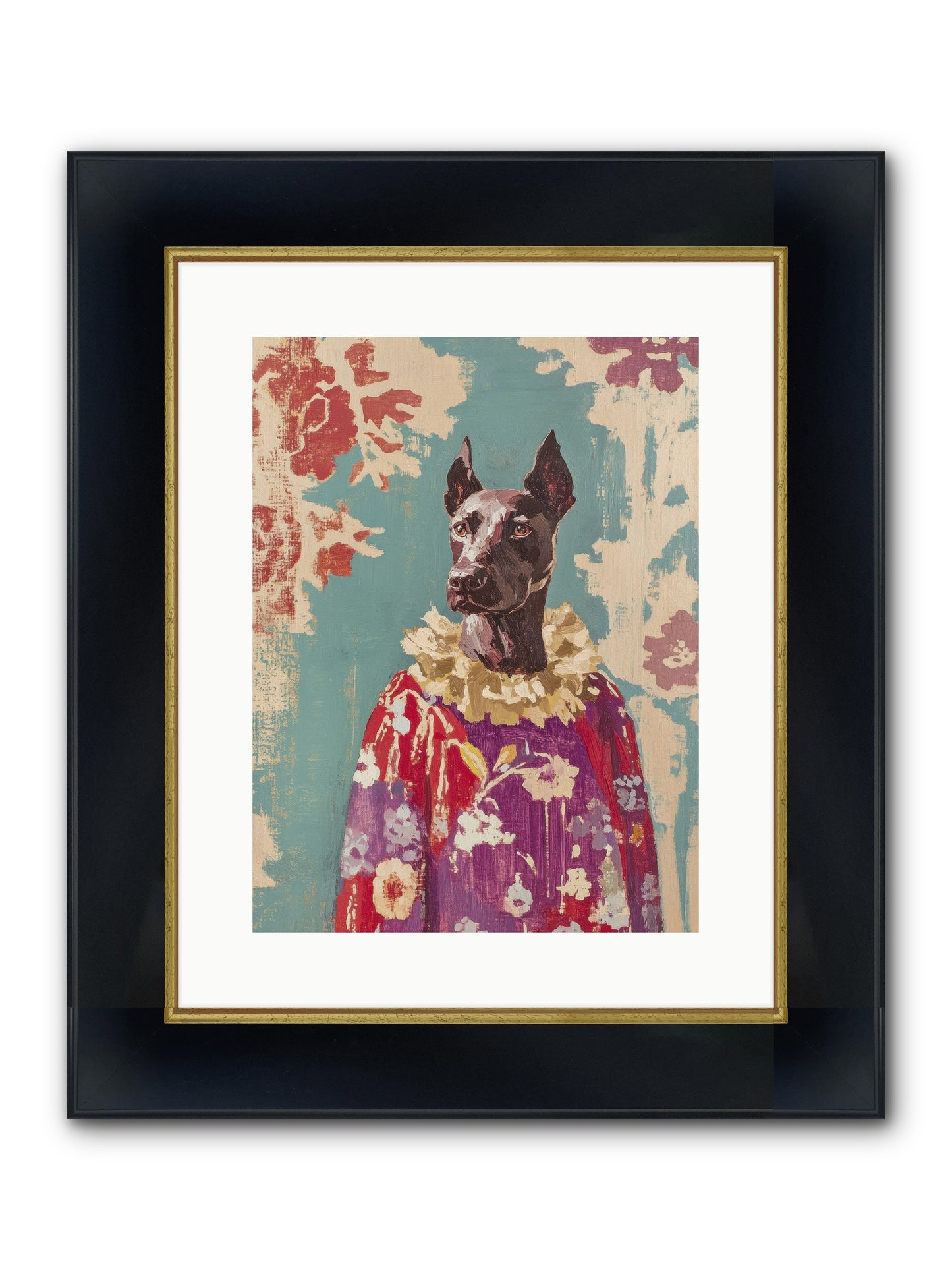 Honey Cake Framed Print - Wide Black w/Gold 12x16