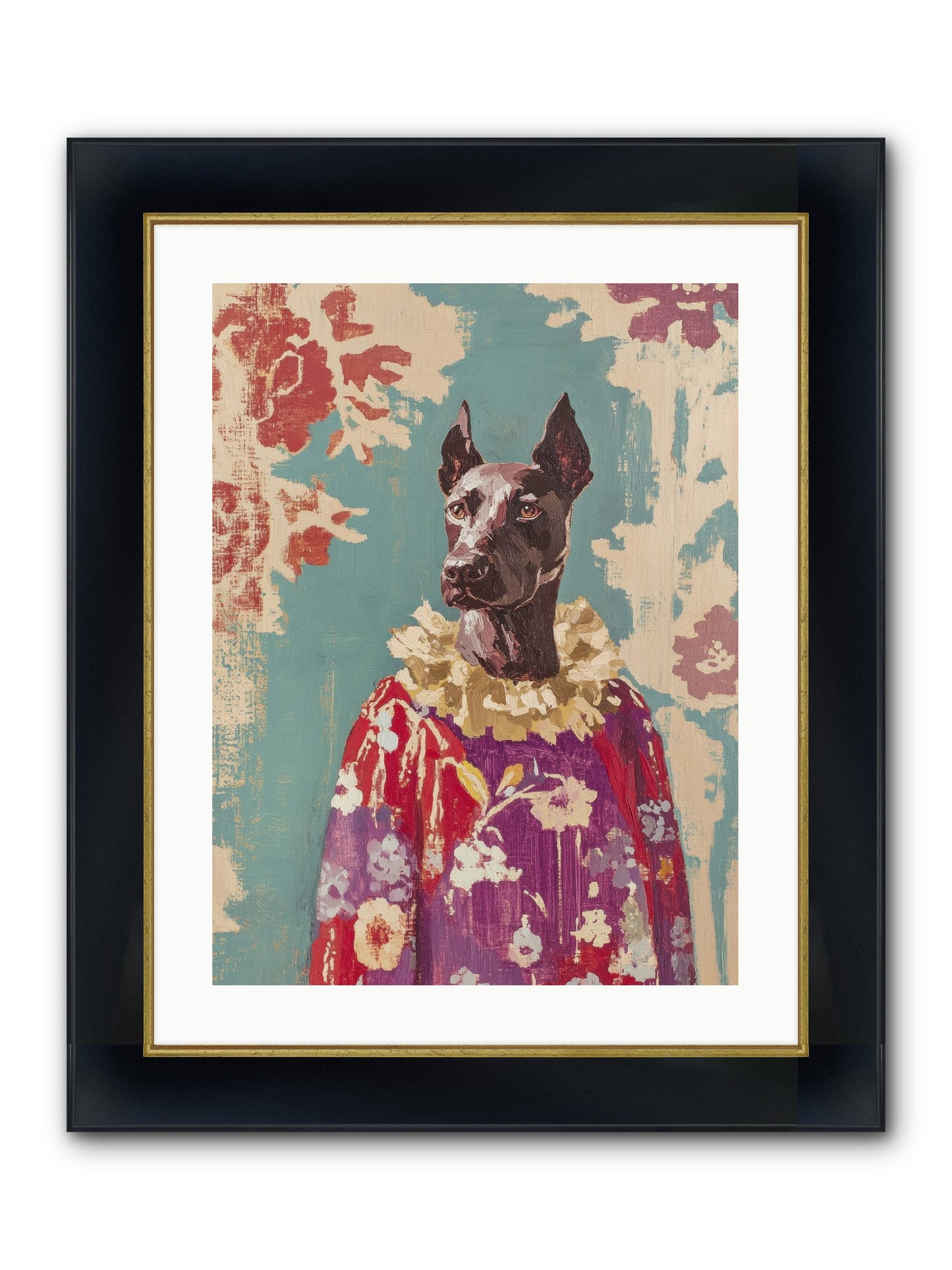 Honey Cake Framed Print - Wide Black w/Gold 18x24