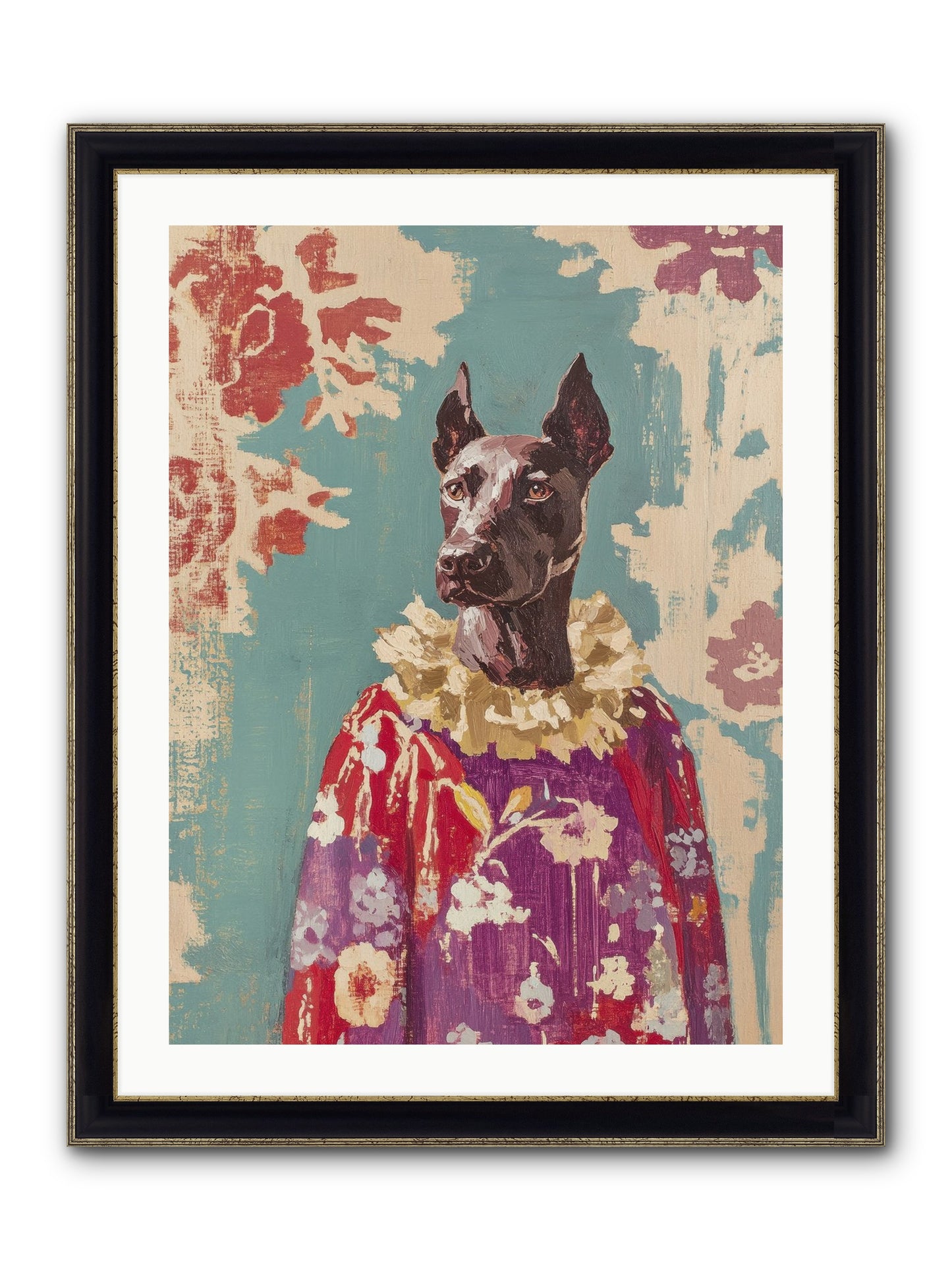 Honey Cake Framed Print - Black & Gold 24x32