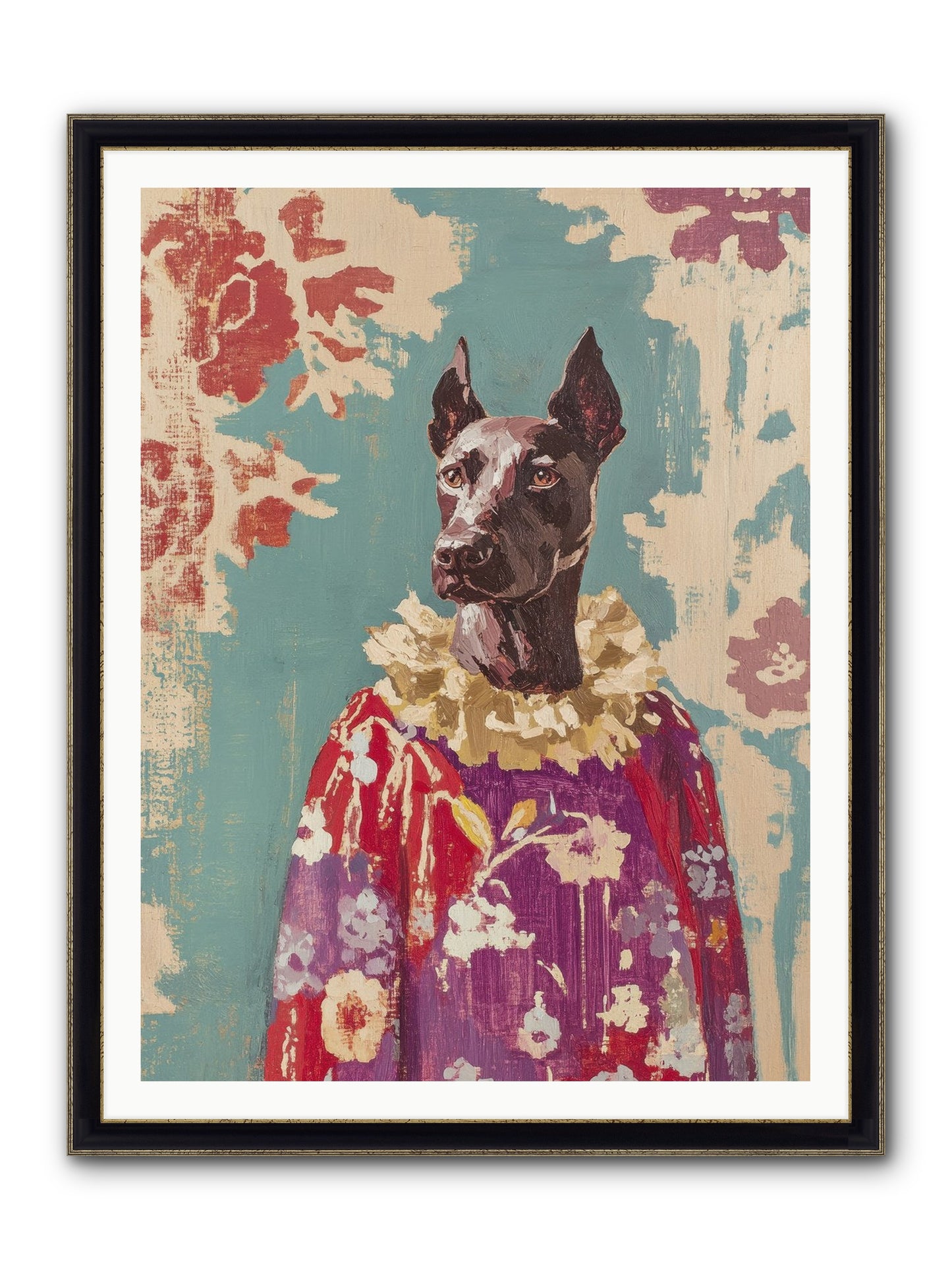 Honey Cake Framed Print - Black & Gold 36x48