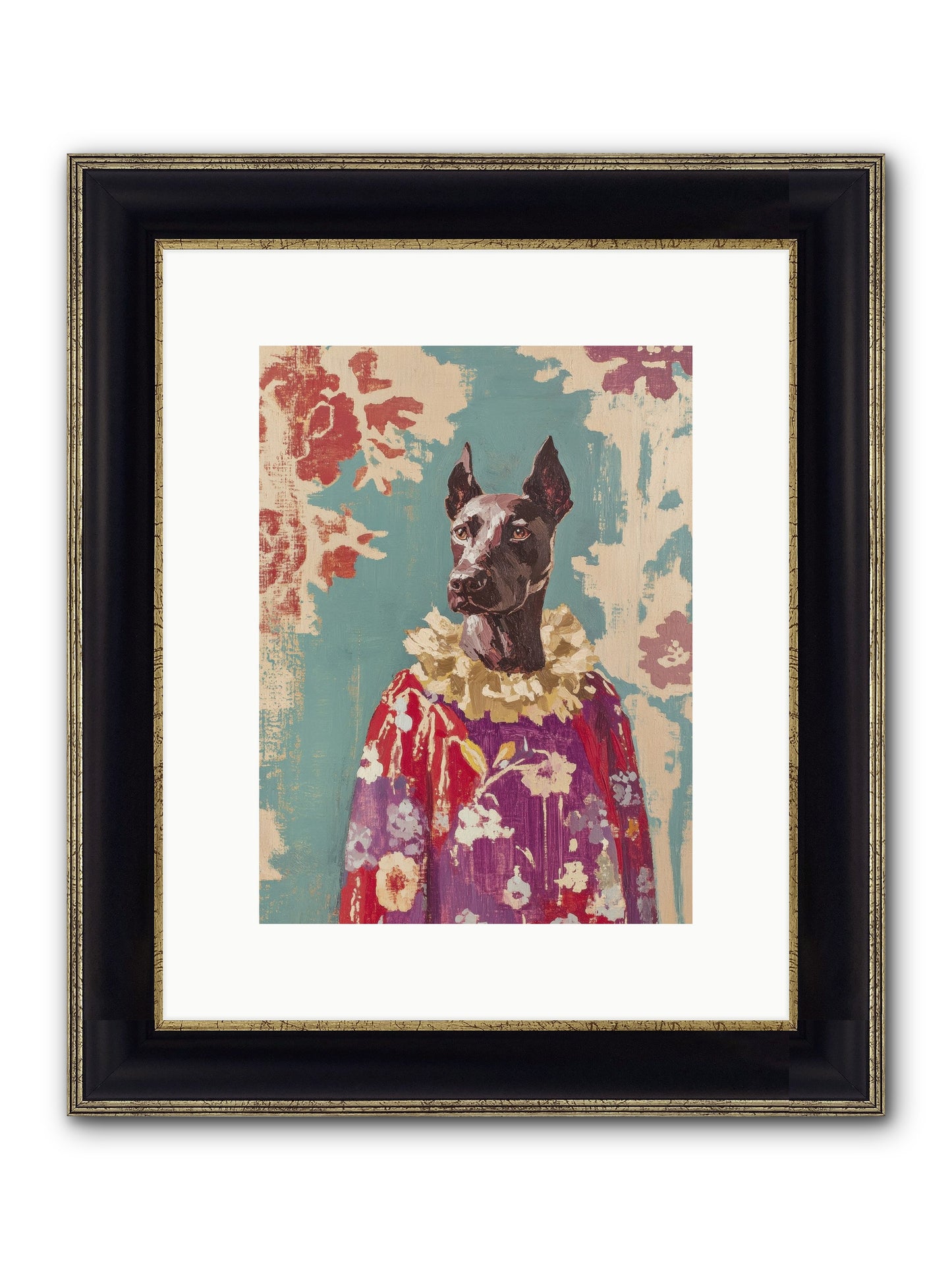 Honey Cake Framed Print - Black & Gold 9x12