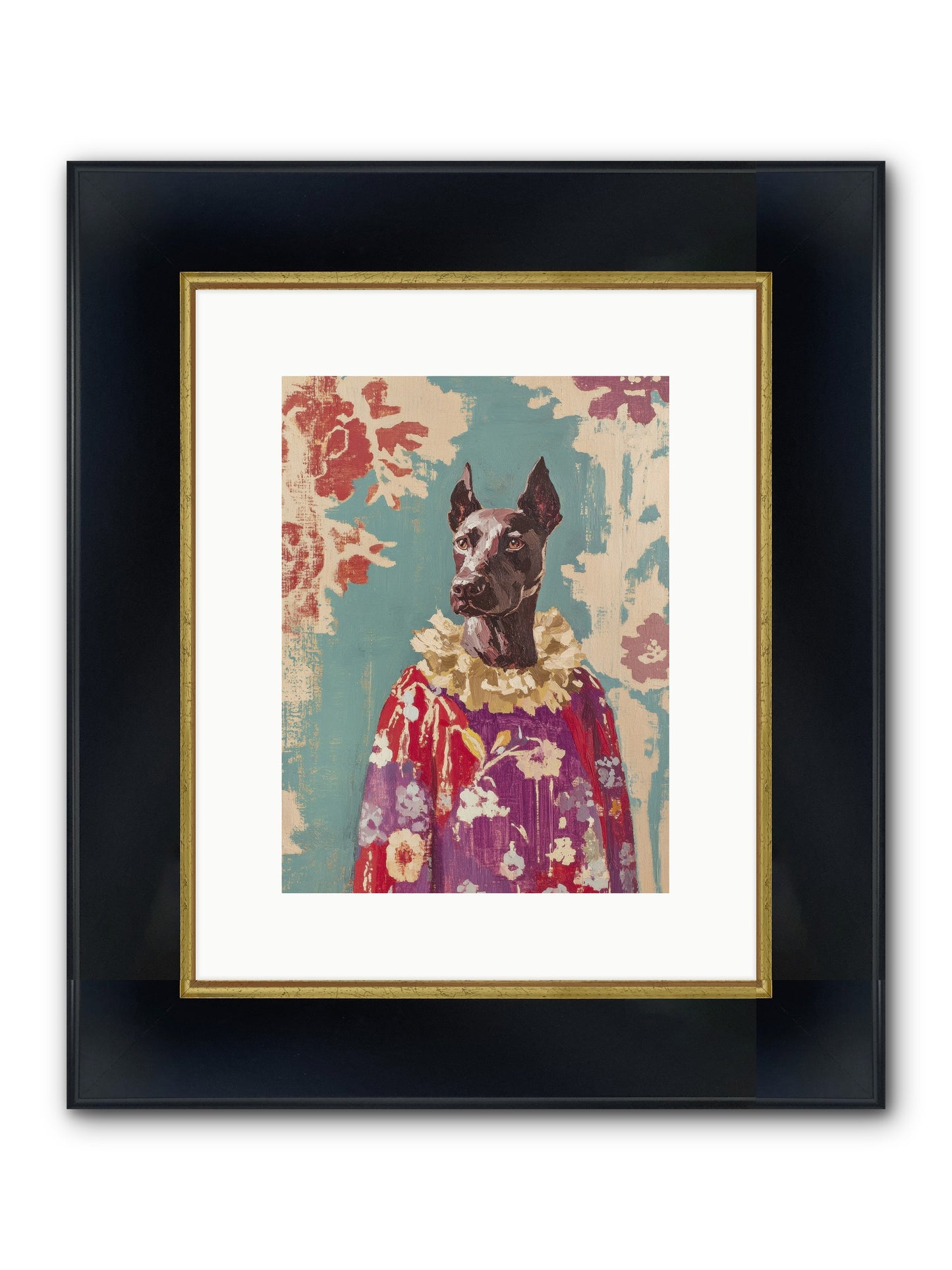 Honey Cake Framed Print - Wide Black w/Gold 9x12