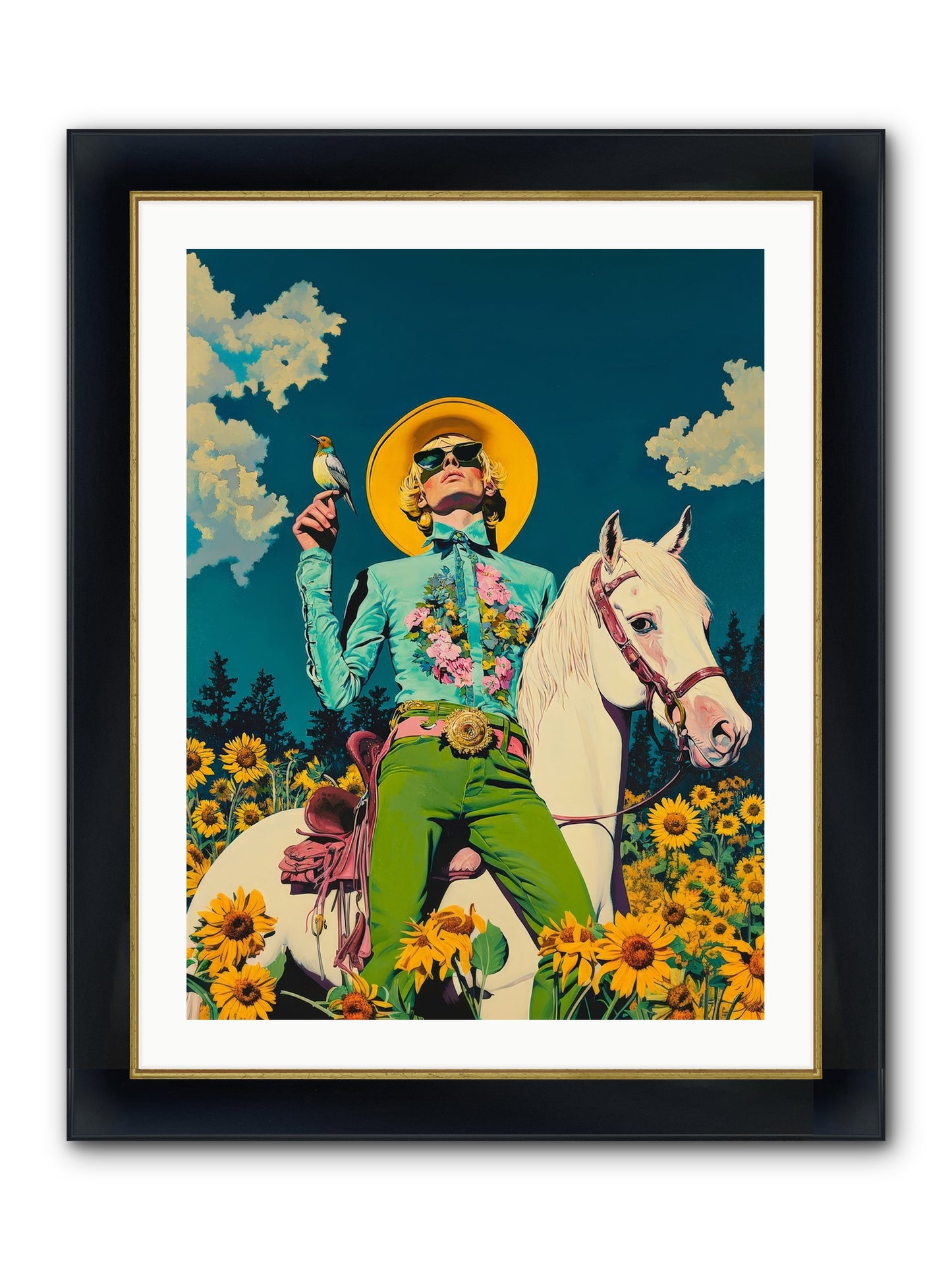 Honey-Dipped Desperado Framed Print - Wide Black w/Gold 24x32