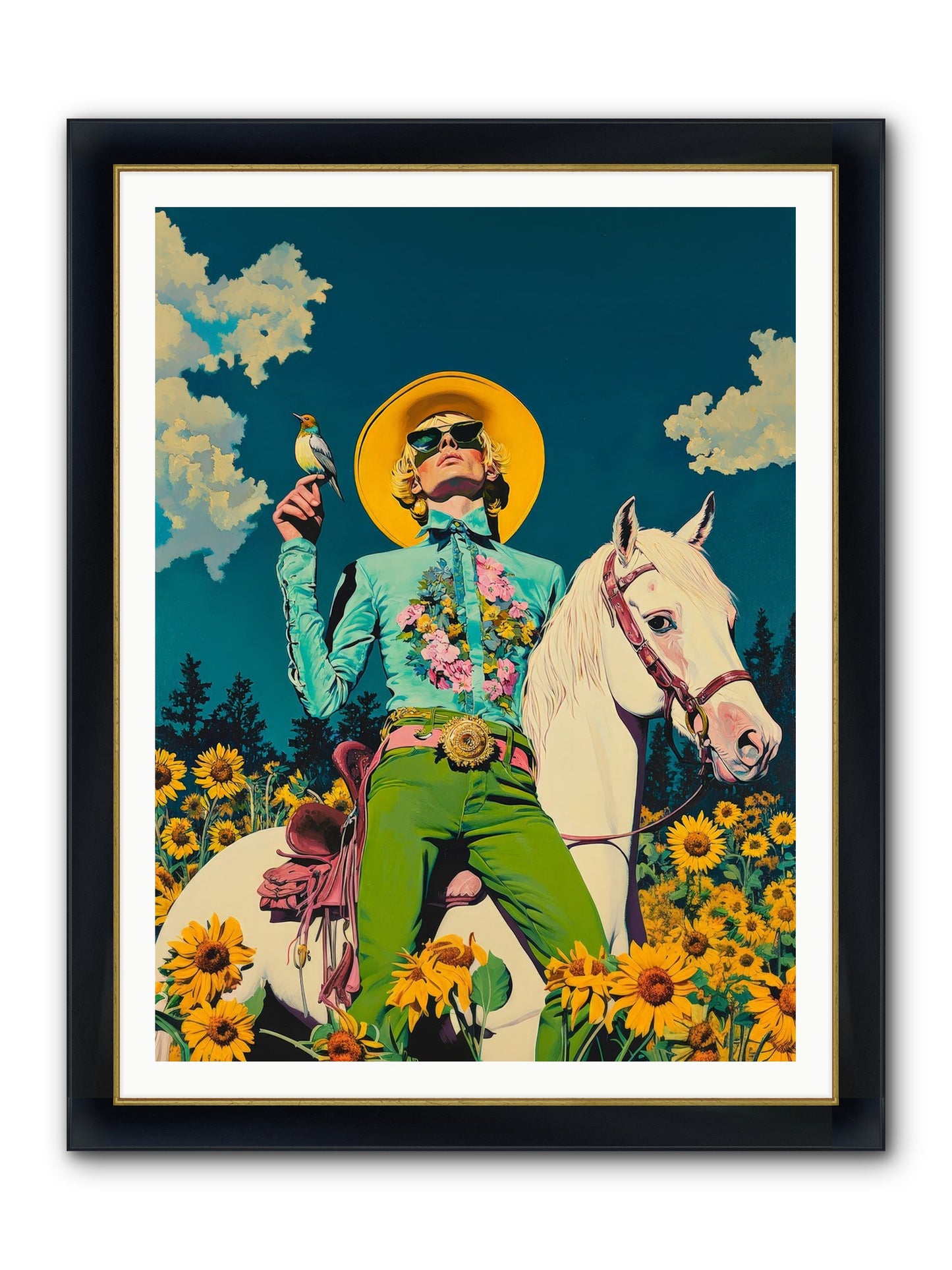 Honey-Dipped Desperado Framed Print - Wide Black w/Gold 36x48