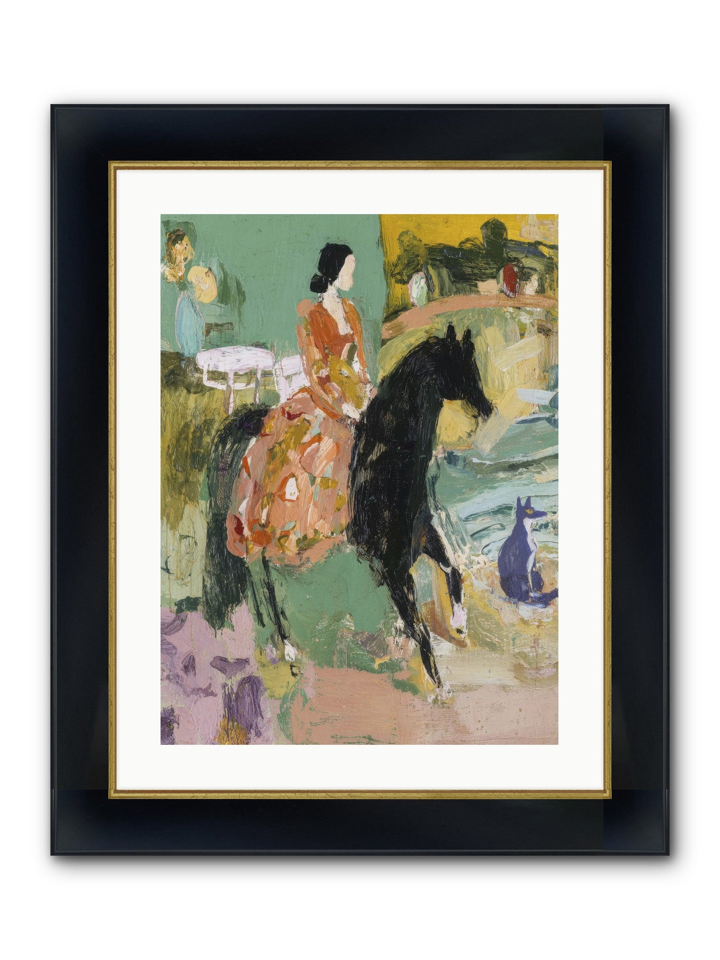 Honey-Dipped & Heavenly Framed Print - Wide Black w/Gold 18x24