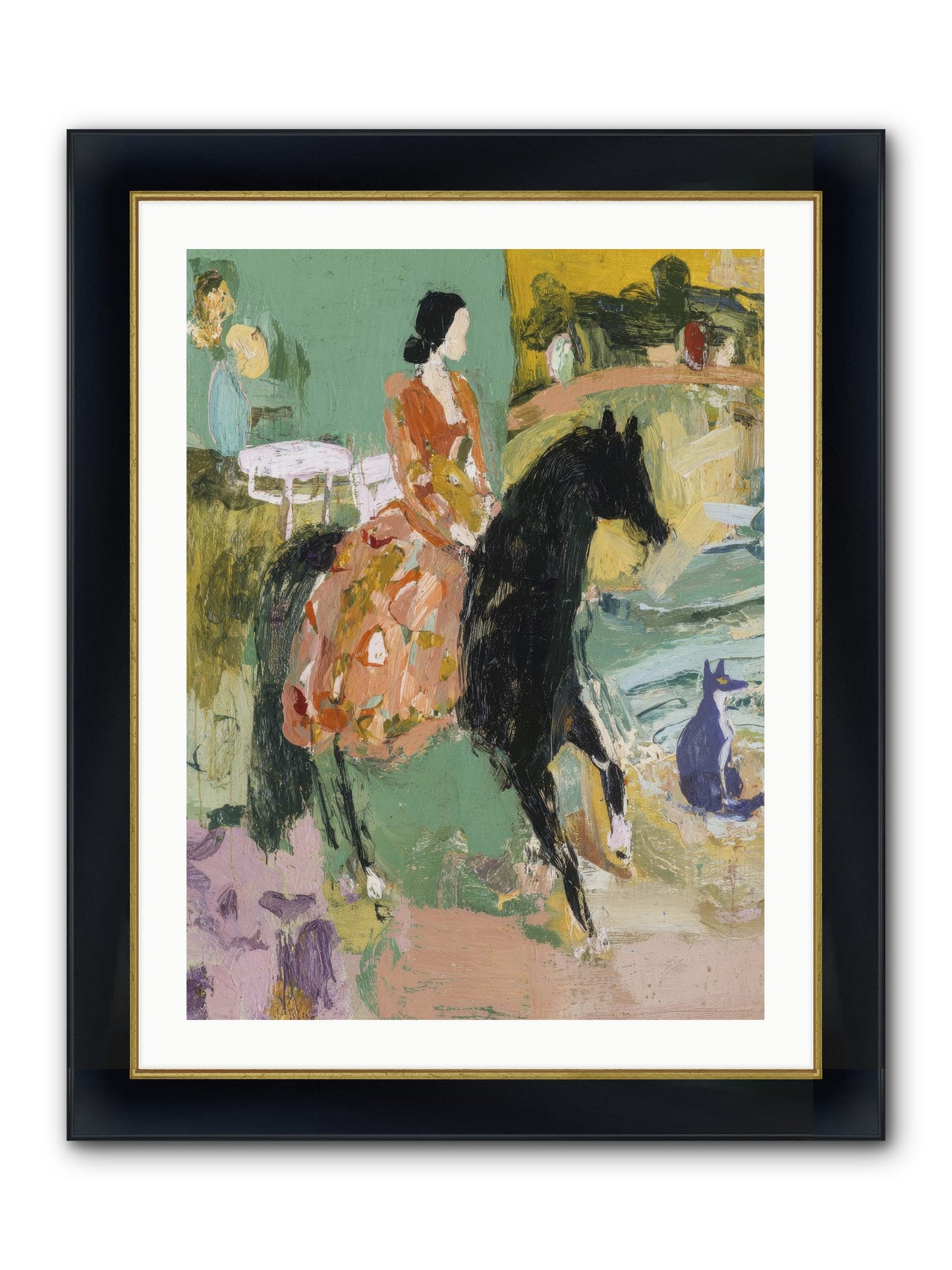 Honey-Dipped & Heavenly Framed Print - Wide Black w/Gold 24x32