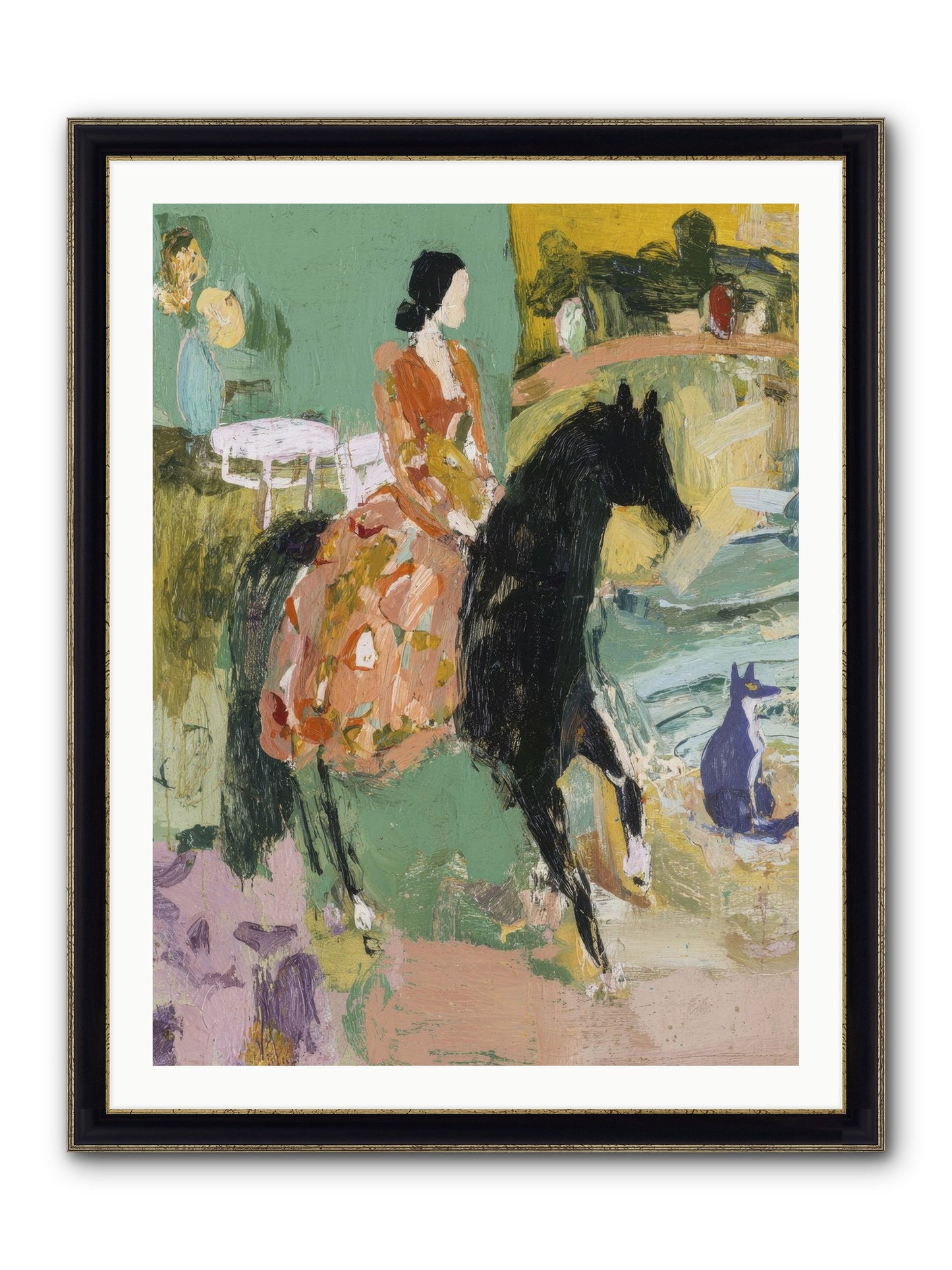 Honey-Dipped & Heavenly Framed Print - Black & Gold 30x40