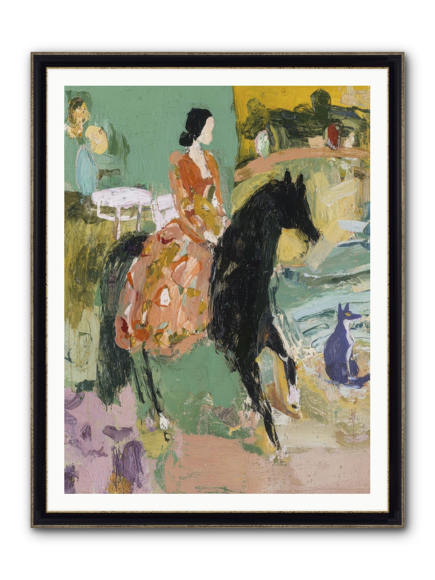 Honey-Dipped & Heavenly Framed Print - Black & Gold 36x48