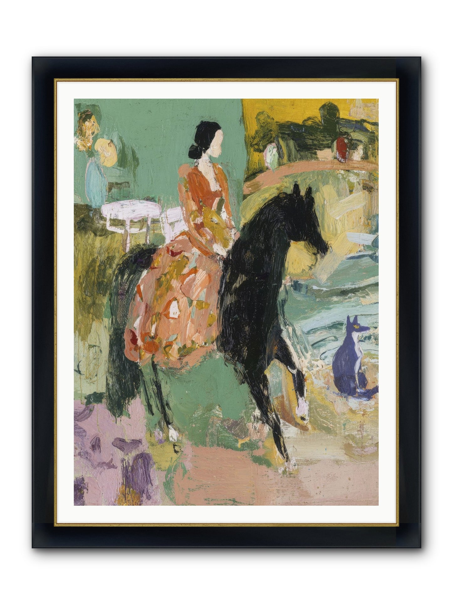 Honey-Dipped & Heavenly Framed Print - Wide Black w/Gold 36x48