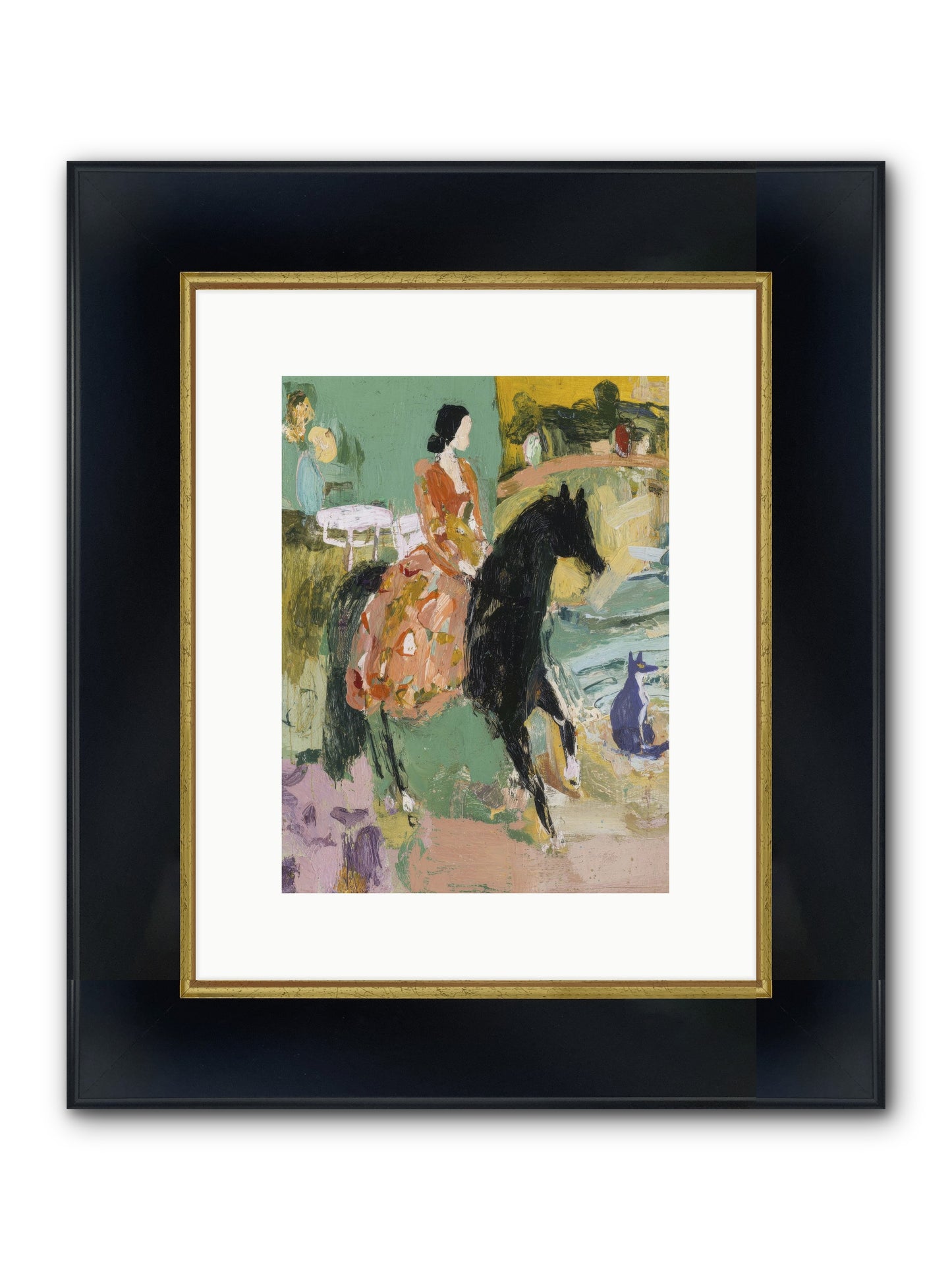 Honey-Dipped & Heavenly Framed Print - Wide Black w/Gold 9x12